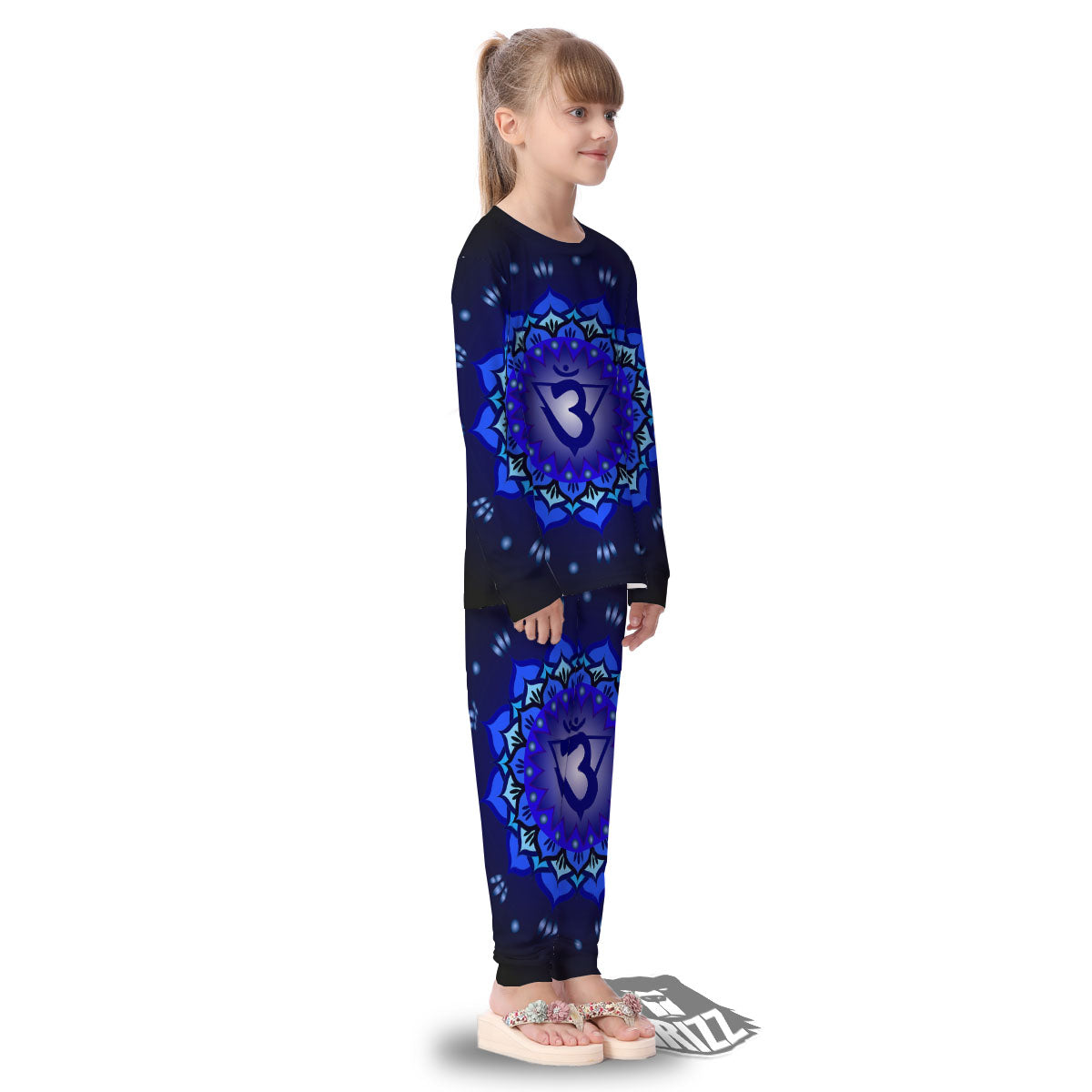 Mandala Ajna Chakra Print Kid's Pajamas-grizzshop