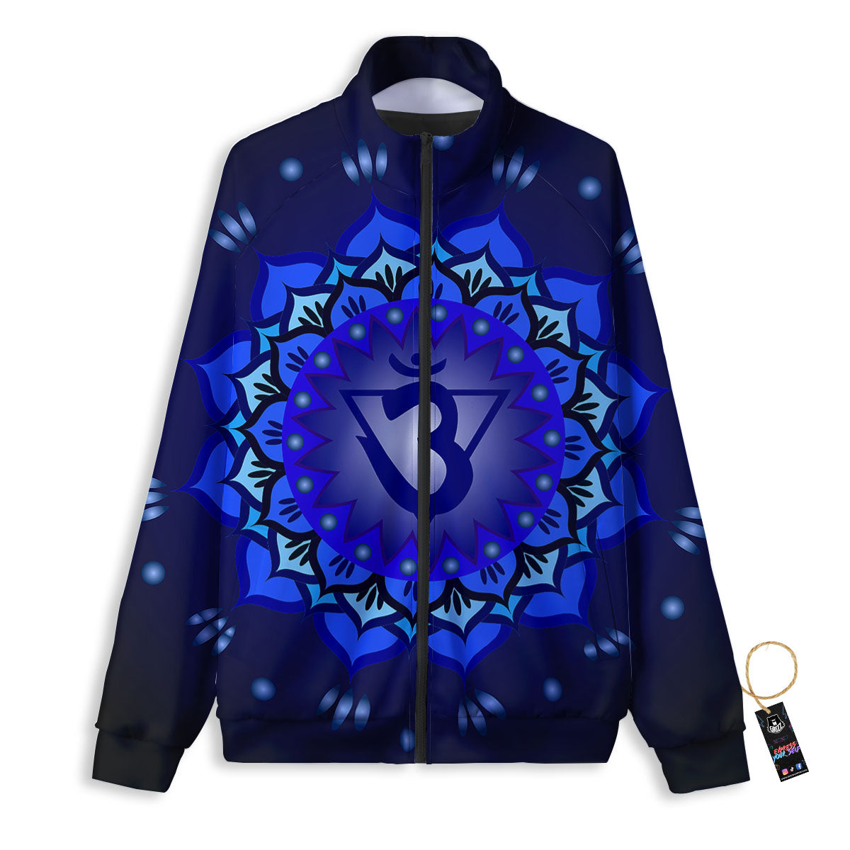 Mandala Ajna Chakra Print Track Jacket-grizzshop