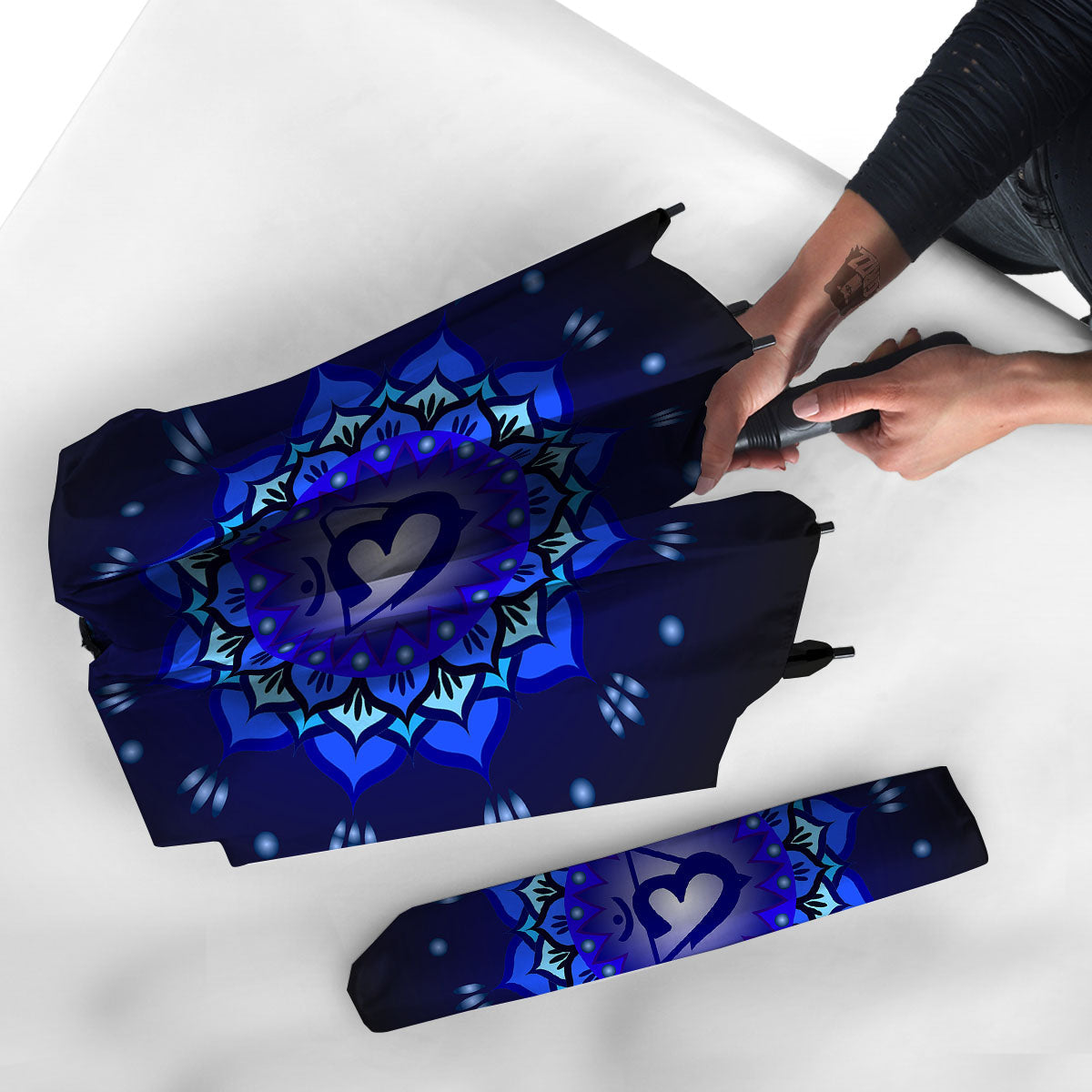 Mandala Ajna Chakra Print Umbrella-grizzshop