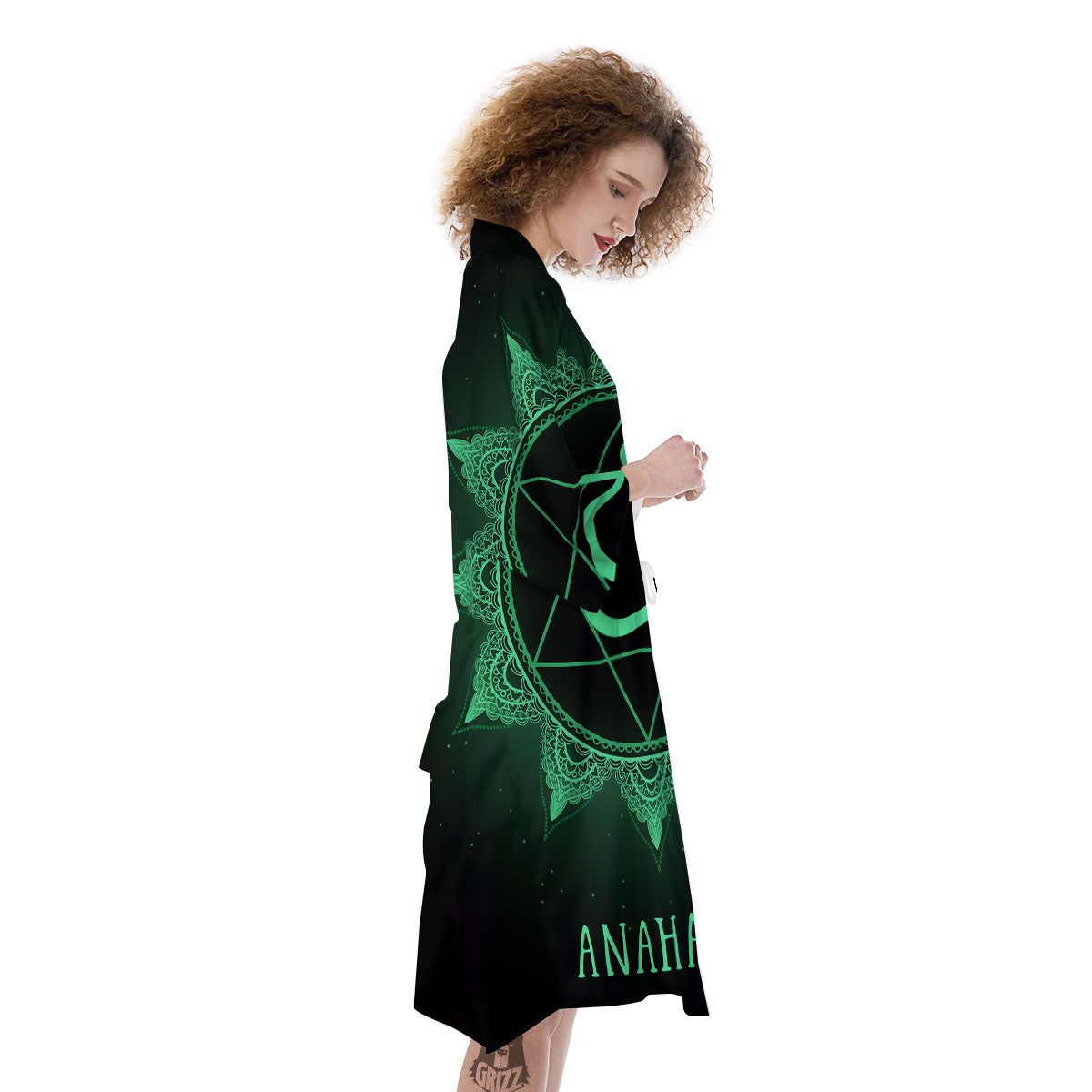 Mandala Anahata Chakra Print Kimono-grizzshop