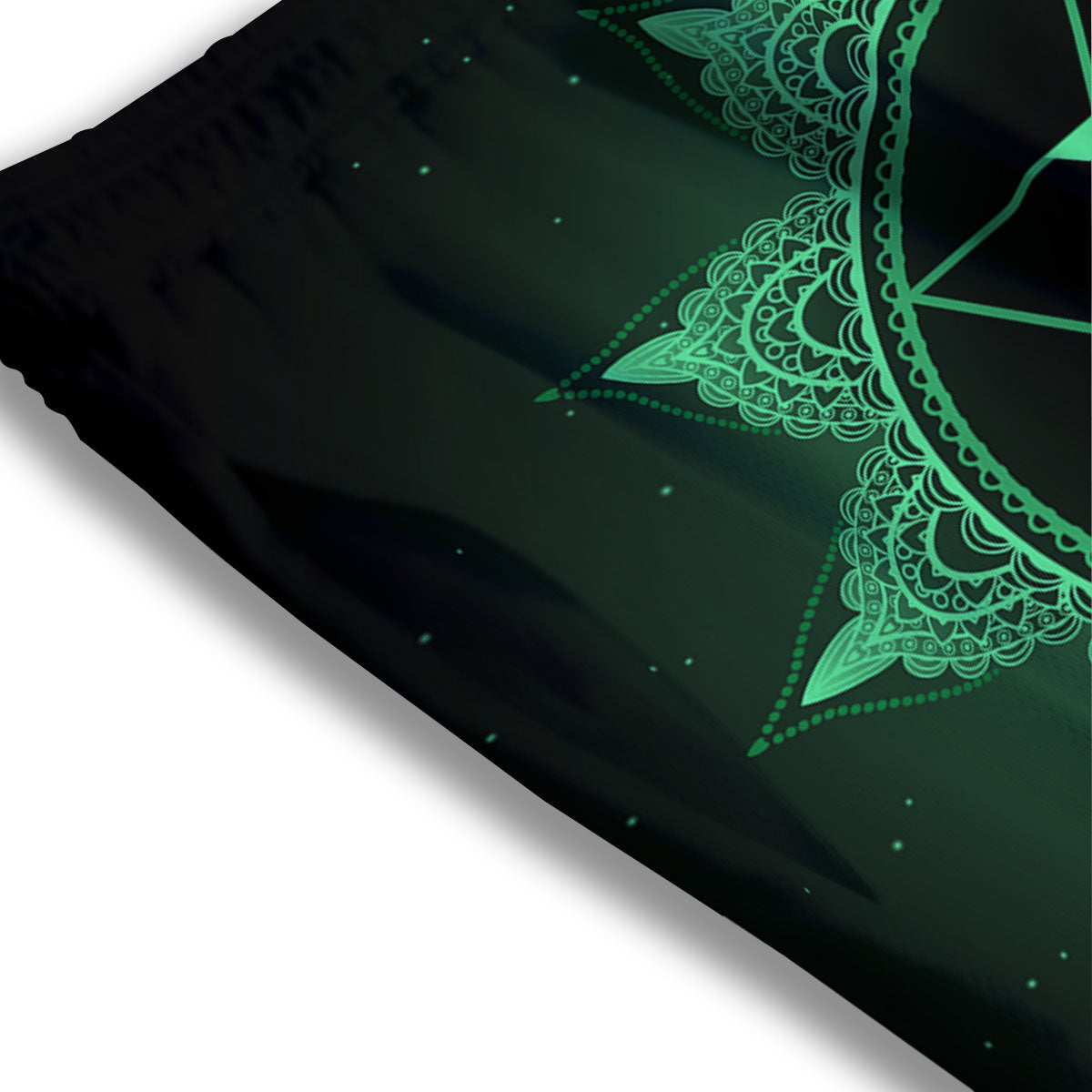 Monstera Leaf Green Print Mesh Shorts