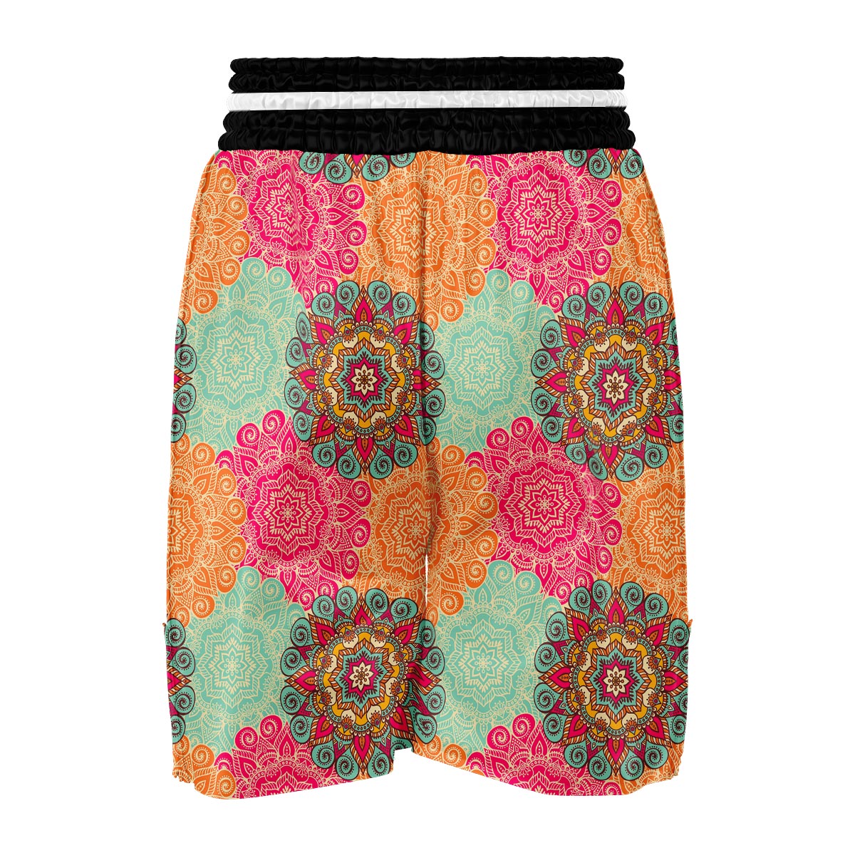 Mandala Bohemian Boho Pattern Print Boxing Shorts-grizzshop