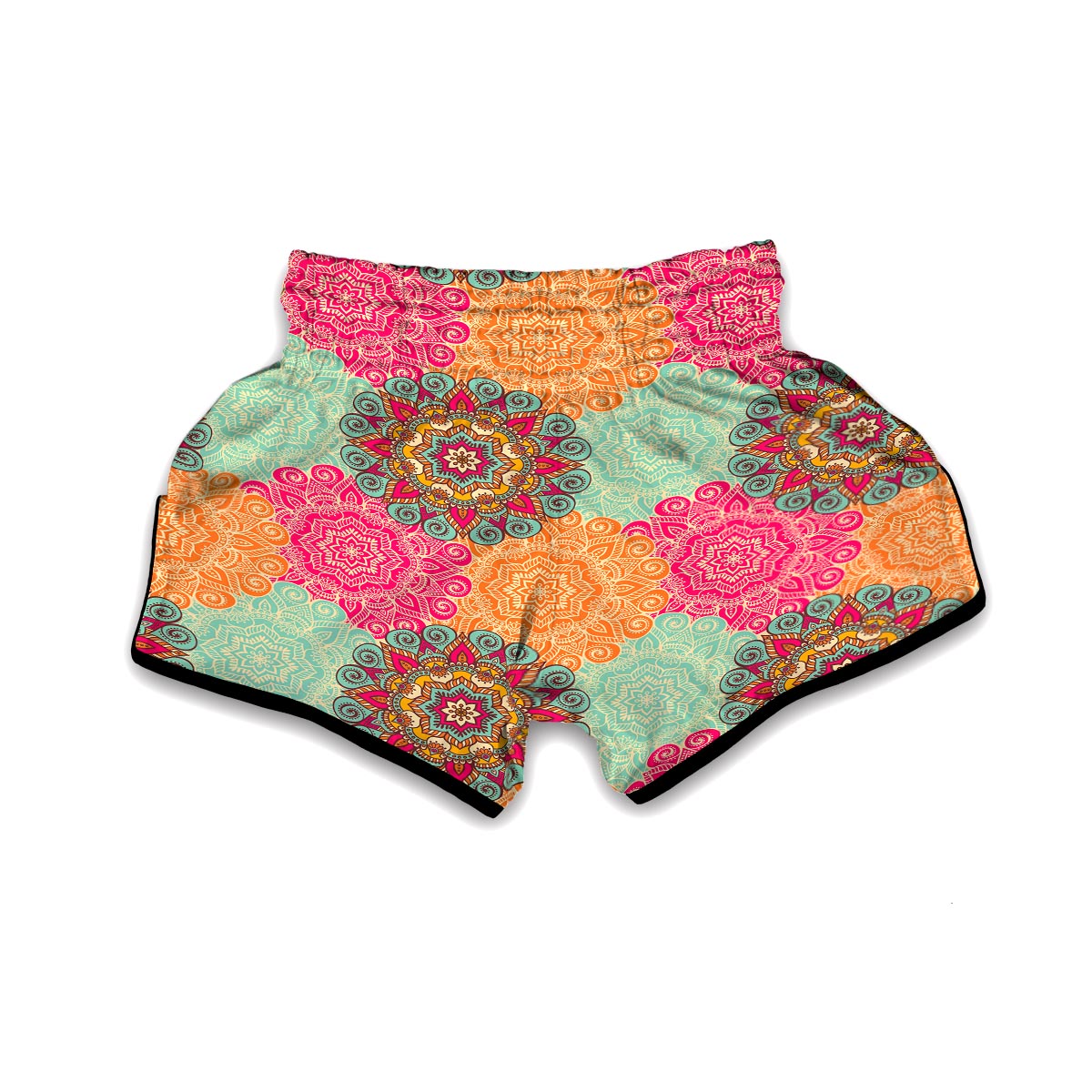 Mandala Bohemian Boho Pattern Print Muay Thai Boxing Shorts-grizzshop