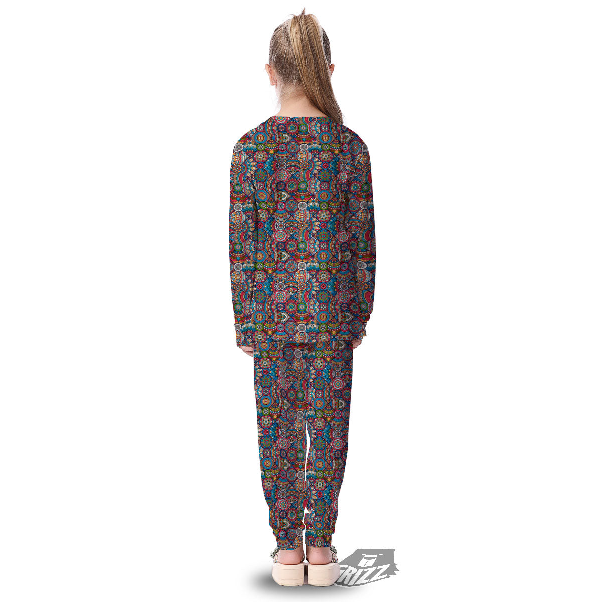 Mandala Bohemian Colorful Print Pattern Kid's Pajamas-grizzshop