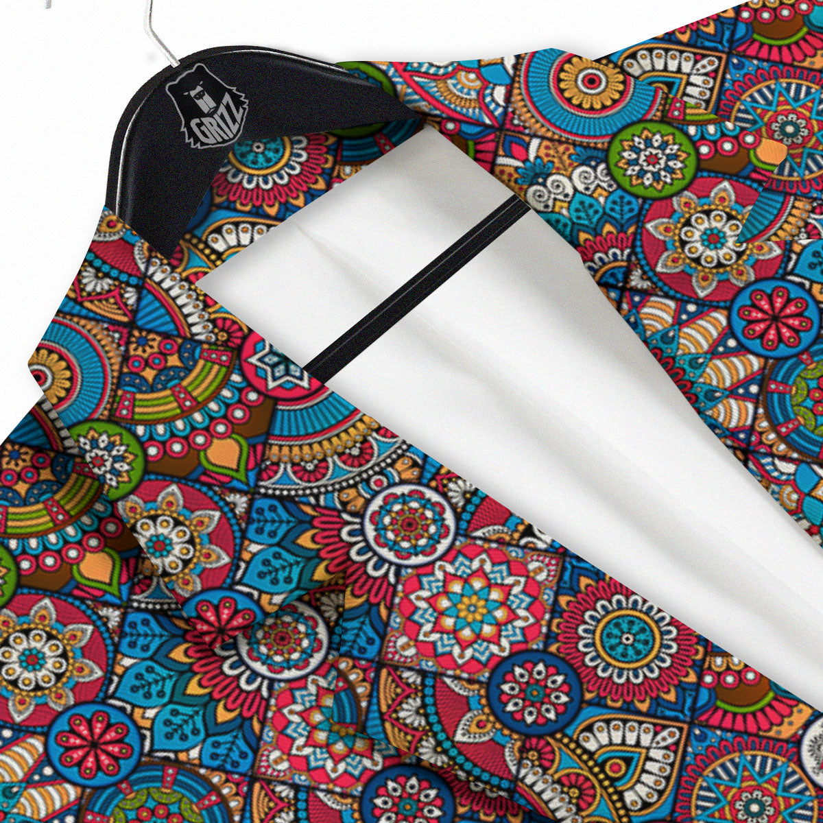 Mandala Bohemian Colorful Print Pattern Men's Sport Coat-grizzshop