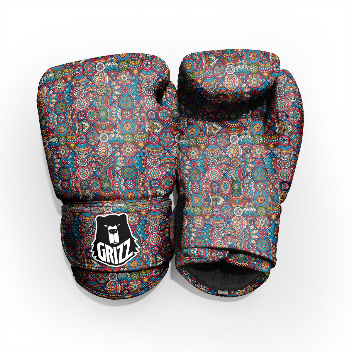 Mandala Bohemian Colorful Print Pattern Pro Boxing Glove