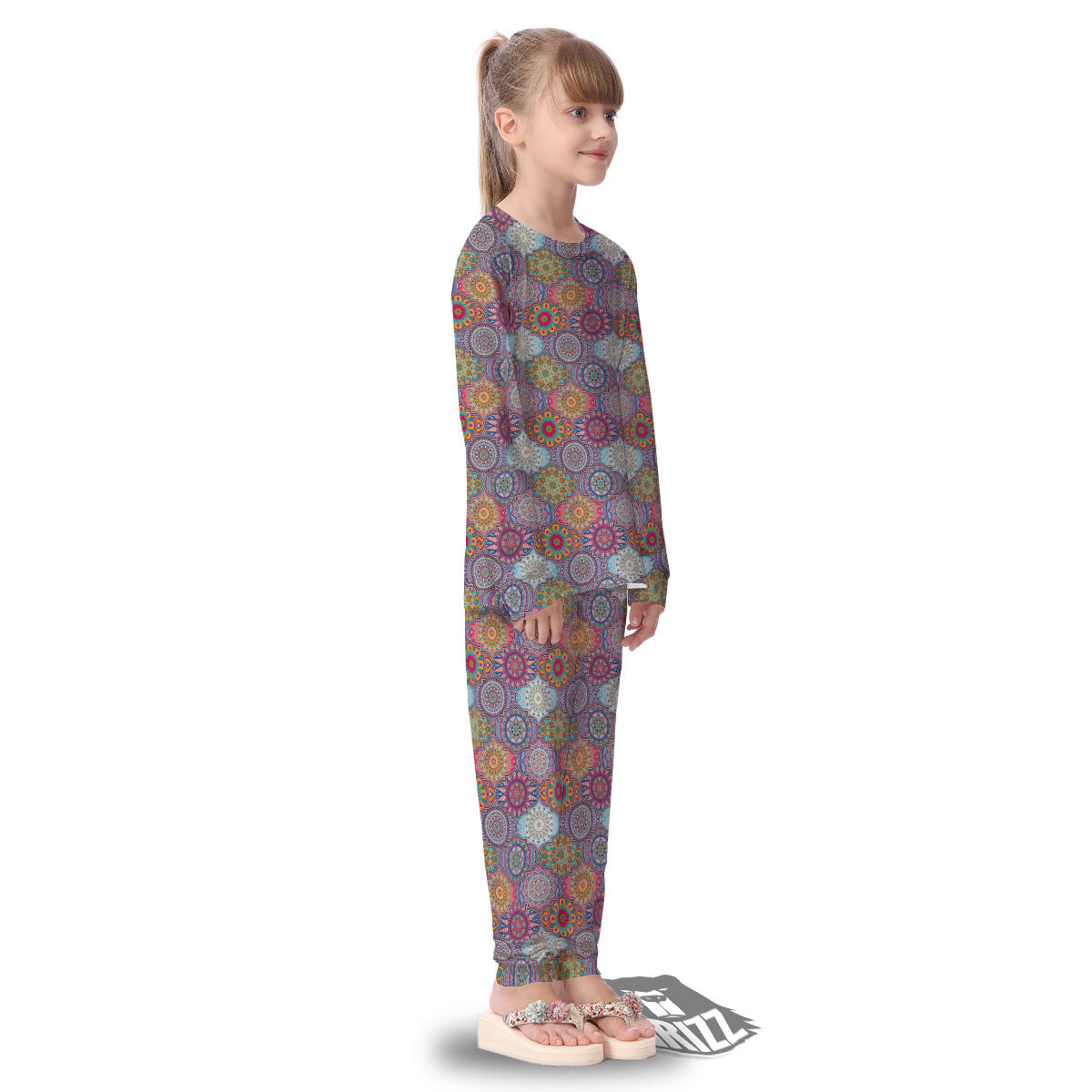 Mandala Bohemian Indian Print Pattern Kid's Pajamas-grizzshop