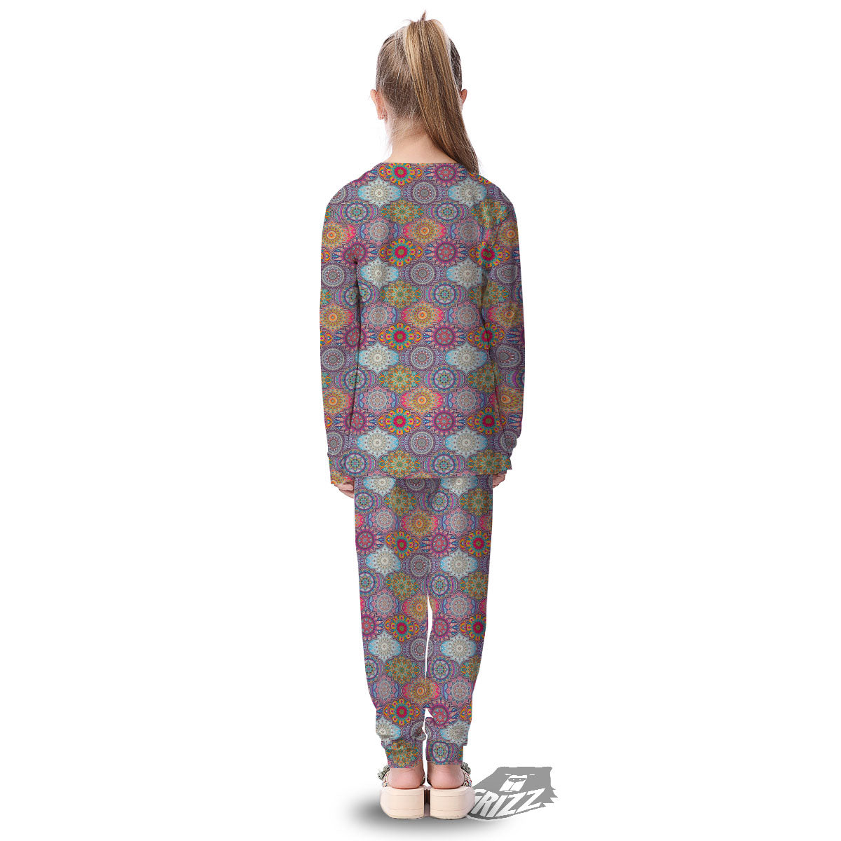 Mandala Bohemian Indian Print Pattern Kid's Pajamas-grizzshop