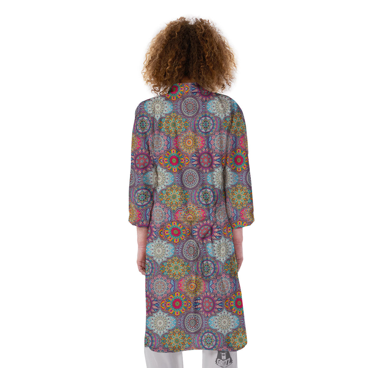 Mandala Bohemian Indian Print Pattern Kimono-grizzshop