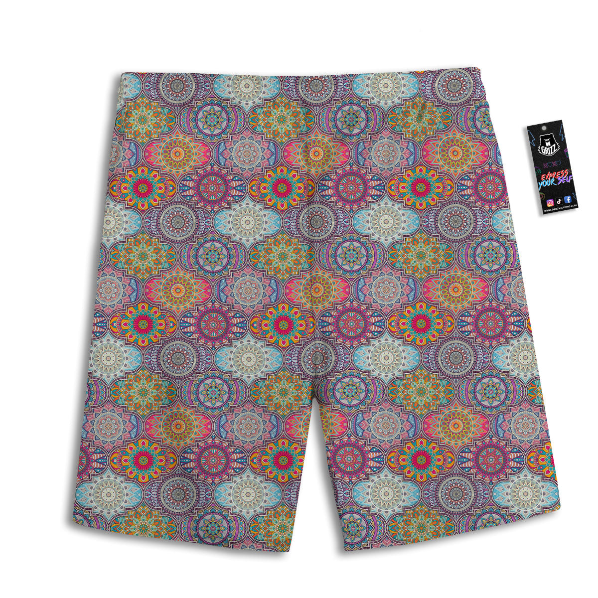 Mandala Bohemian Indian Print Pattern Men's Athletic Shorts