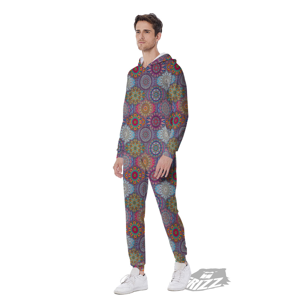 Mandala Bohemian Indian Print Pattern Men's Jumpsuit-grizzshop