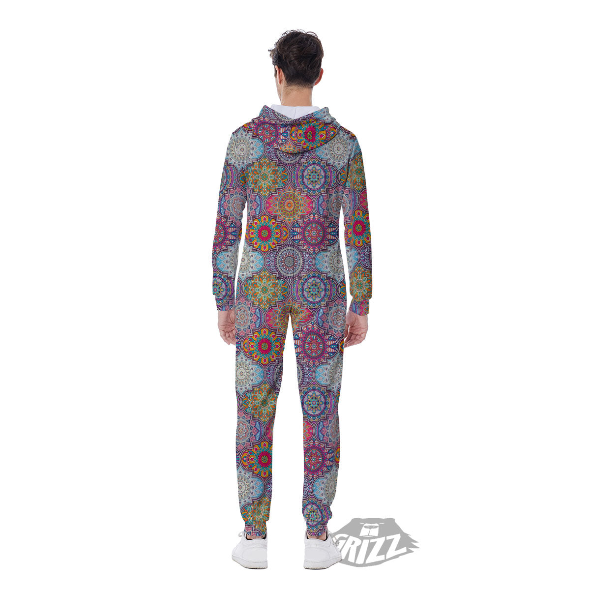 Mandala Bohemian Indian Print Pattern Men's Jumpsuit-grizzshop