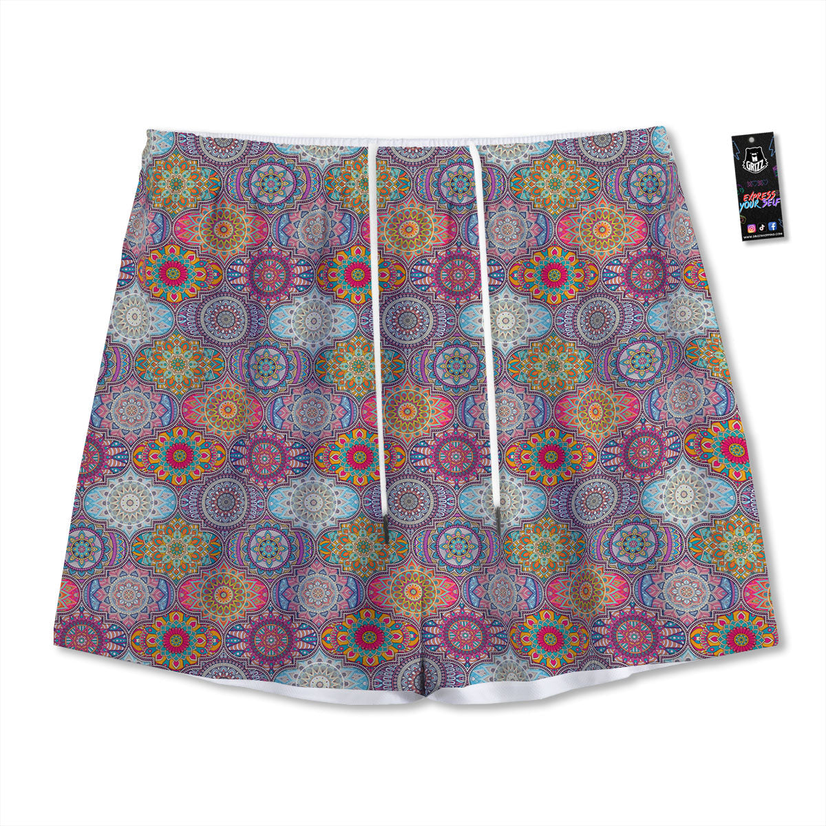 Lacrosse Doodle Print Pattern Mesh Shorts