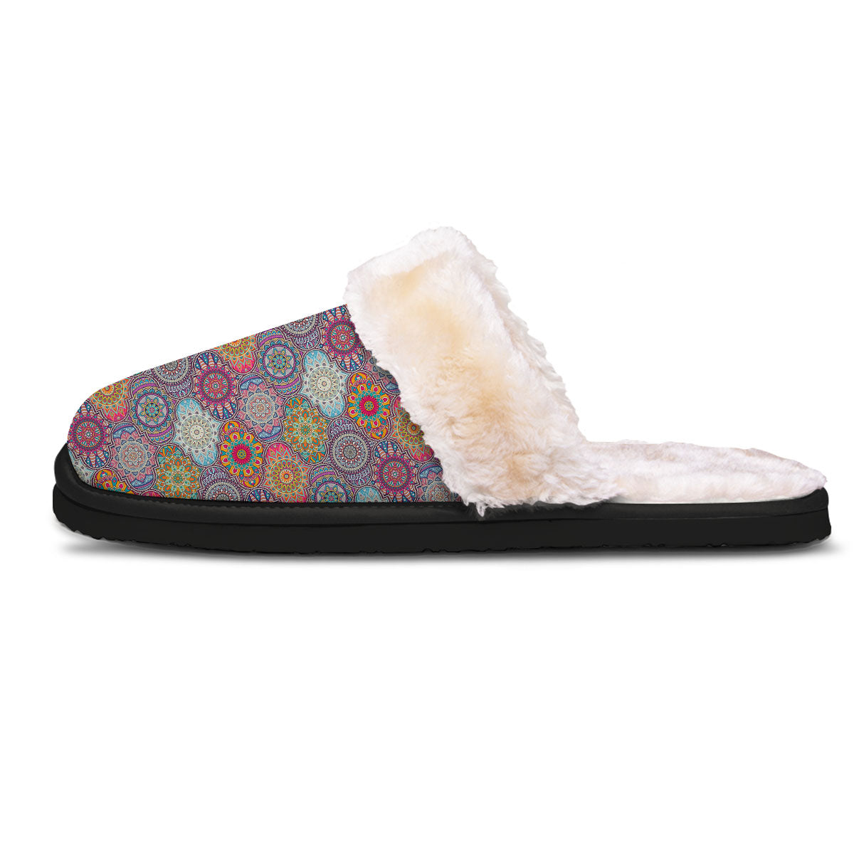 Mandala Bohemian Indian Print Pattern Slippers-grizzshop