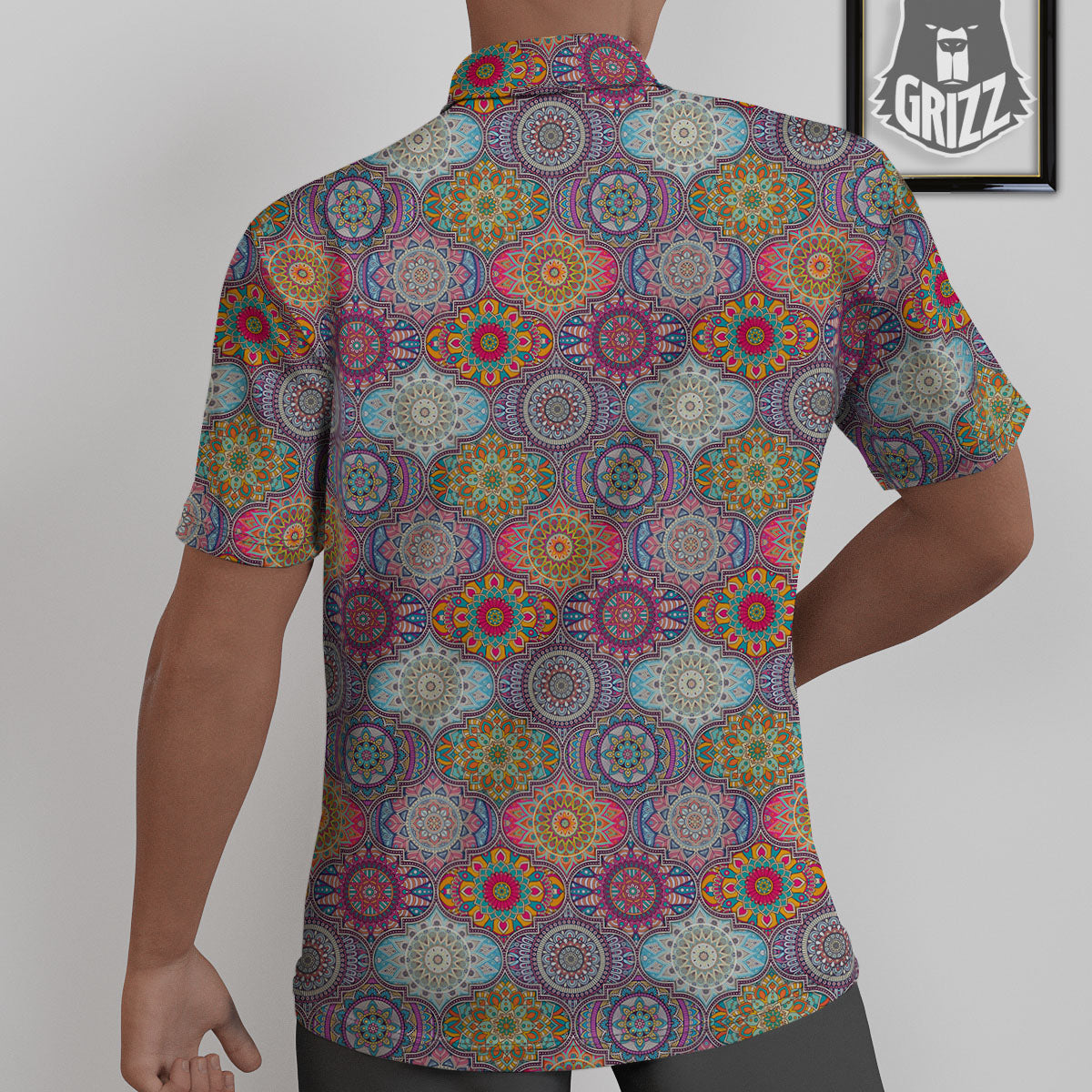 Mandala Bohemian Indian Print Pattern Untucked Shirts-grizzshop
