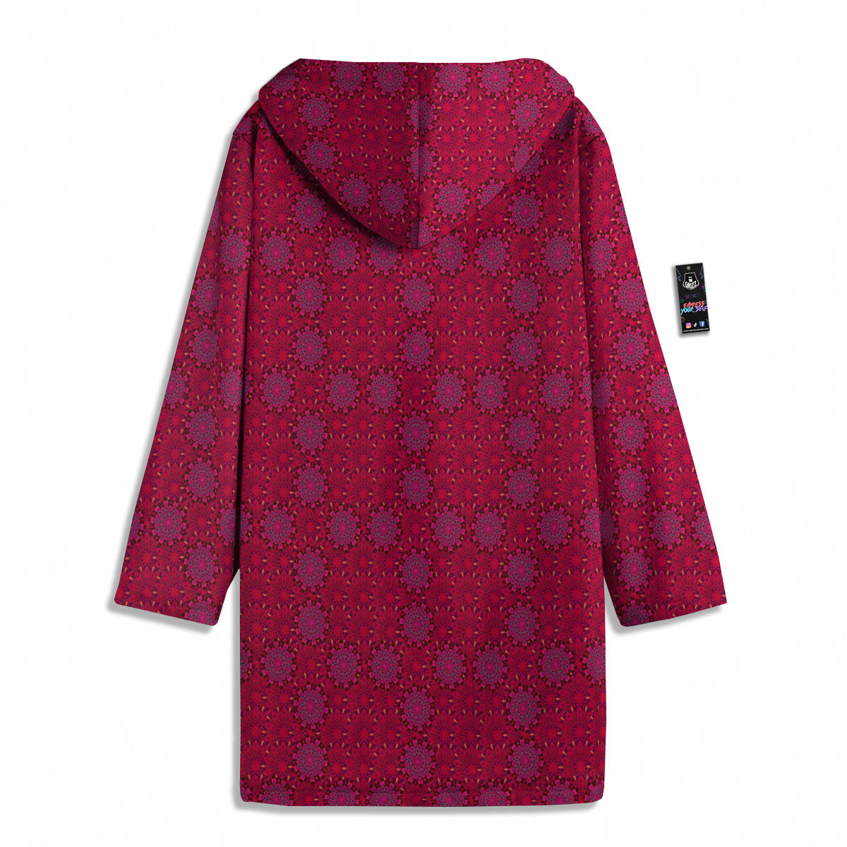 Mandala Bohemian Magenta Print Pattern Men's Windbreaker Jacket-grizzshop
