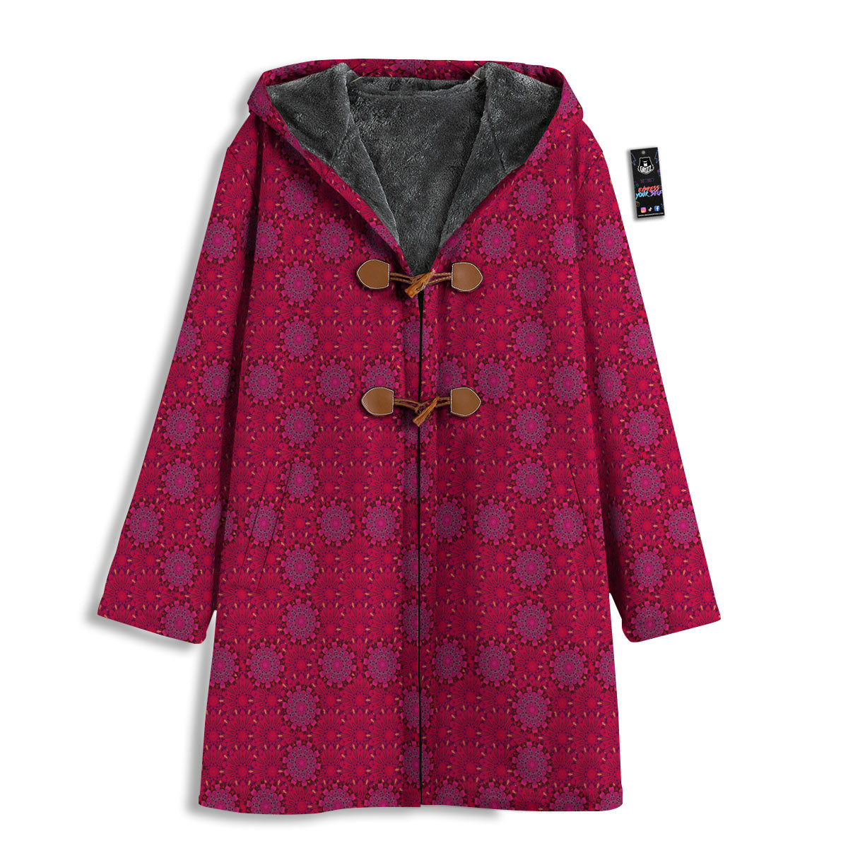 Mandala Bohemian Magenta Print Pattern Men's Windbreaker Jacket-grizzshop