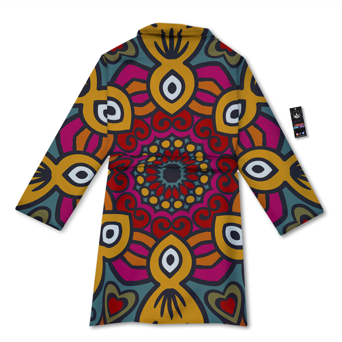 Mandala Bohemian Native Print Pattern Bathrobe-grizzshop