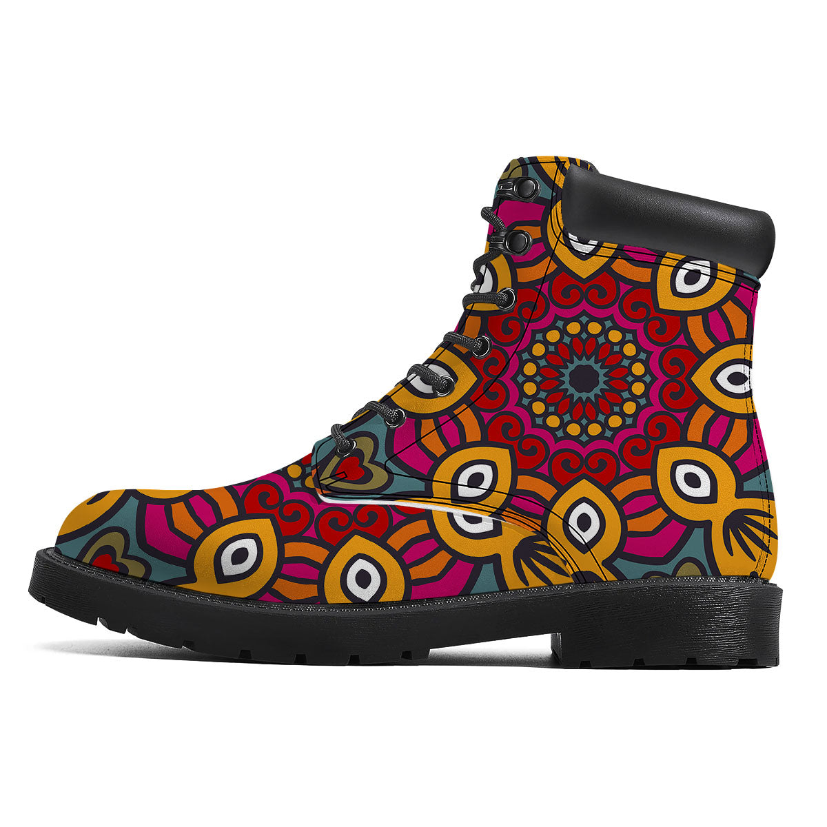 Mandala Bohemian Native Print Pattern Boots-grizzshop