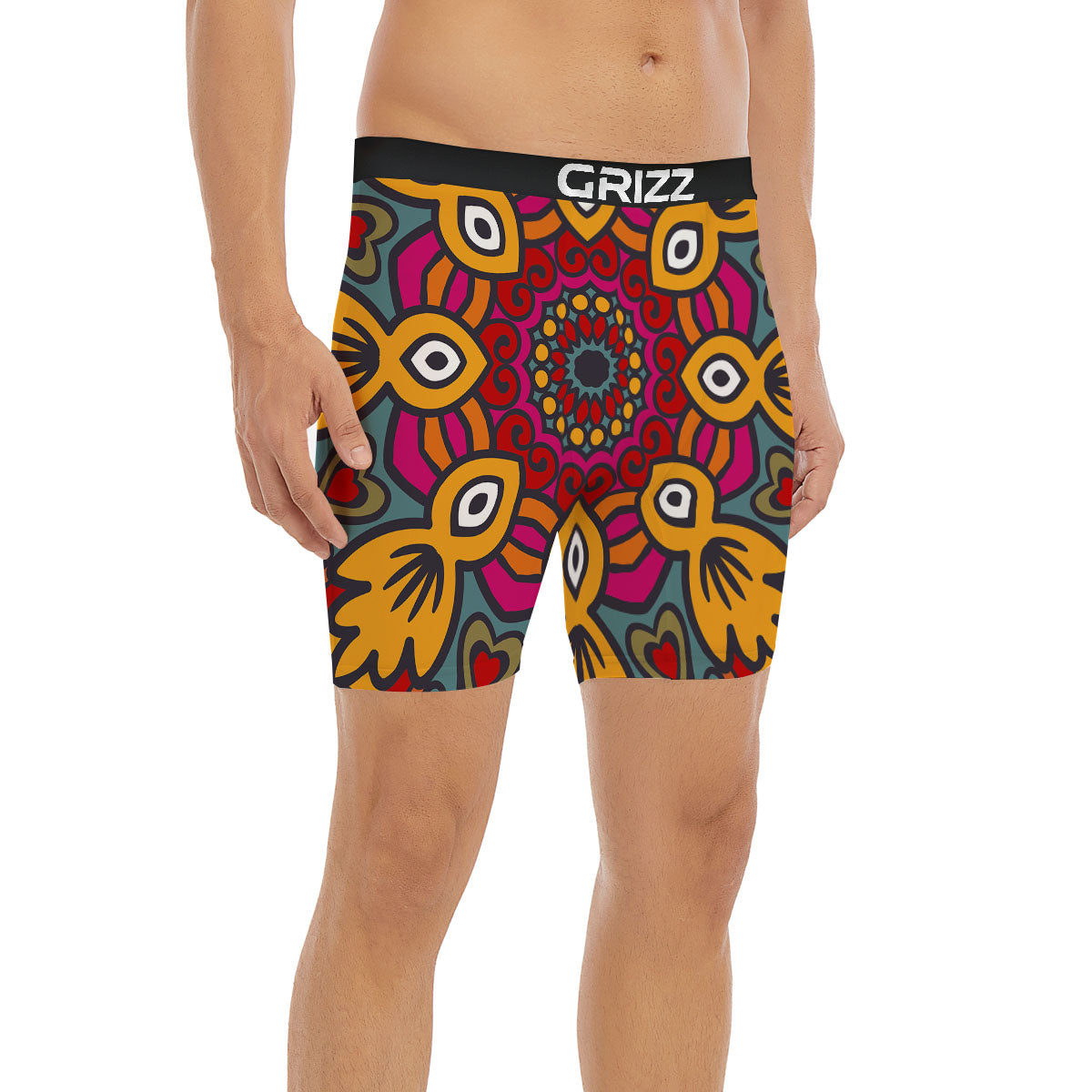 Mandala Bohemian Native Print Pattern Boxer Briefs-grizzshop