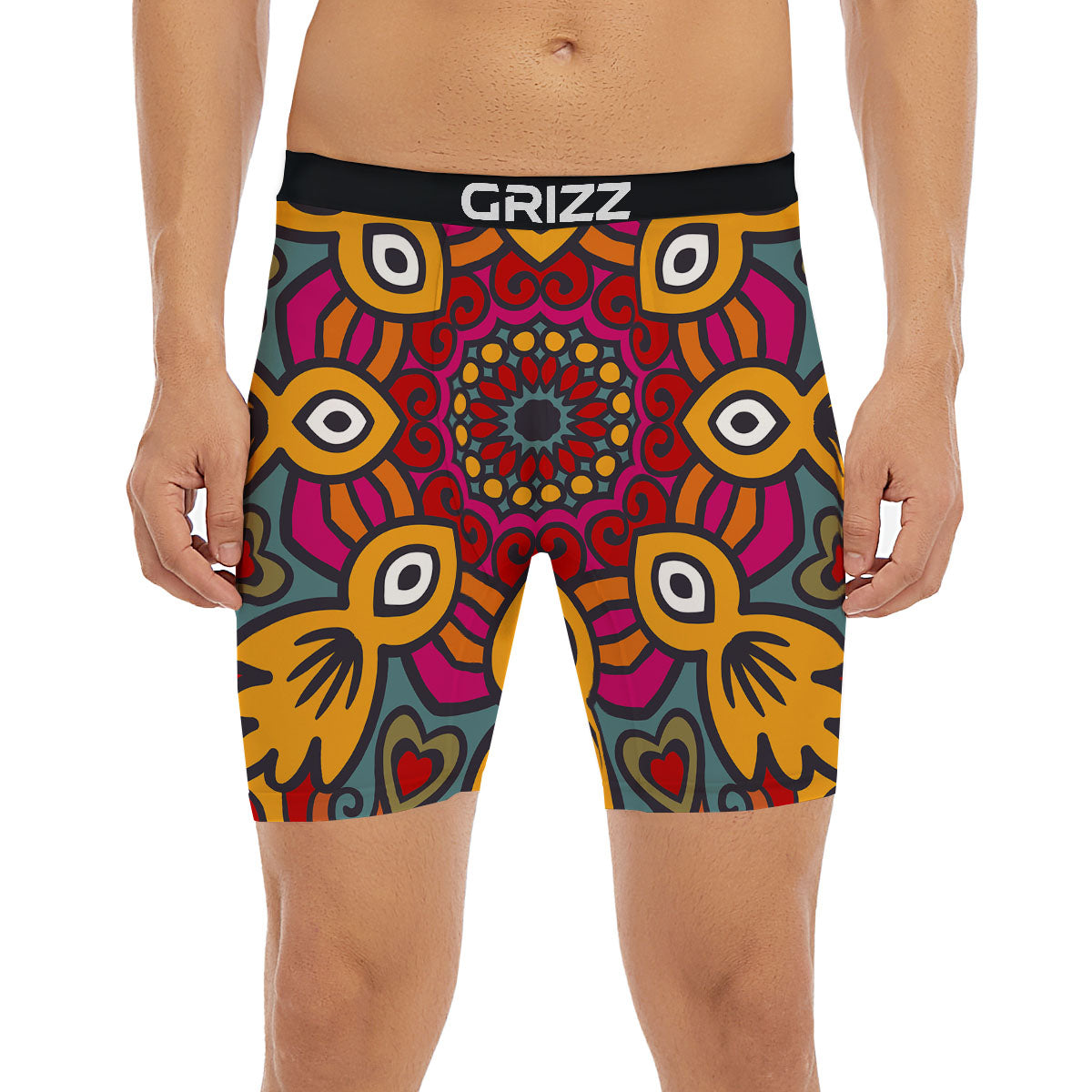 Mandala Bohemian Native Print Pattern Boxer Briefs-grizzshop