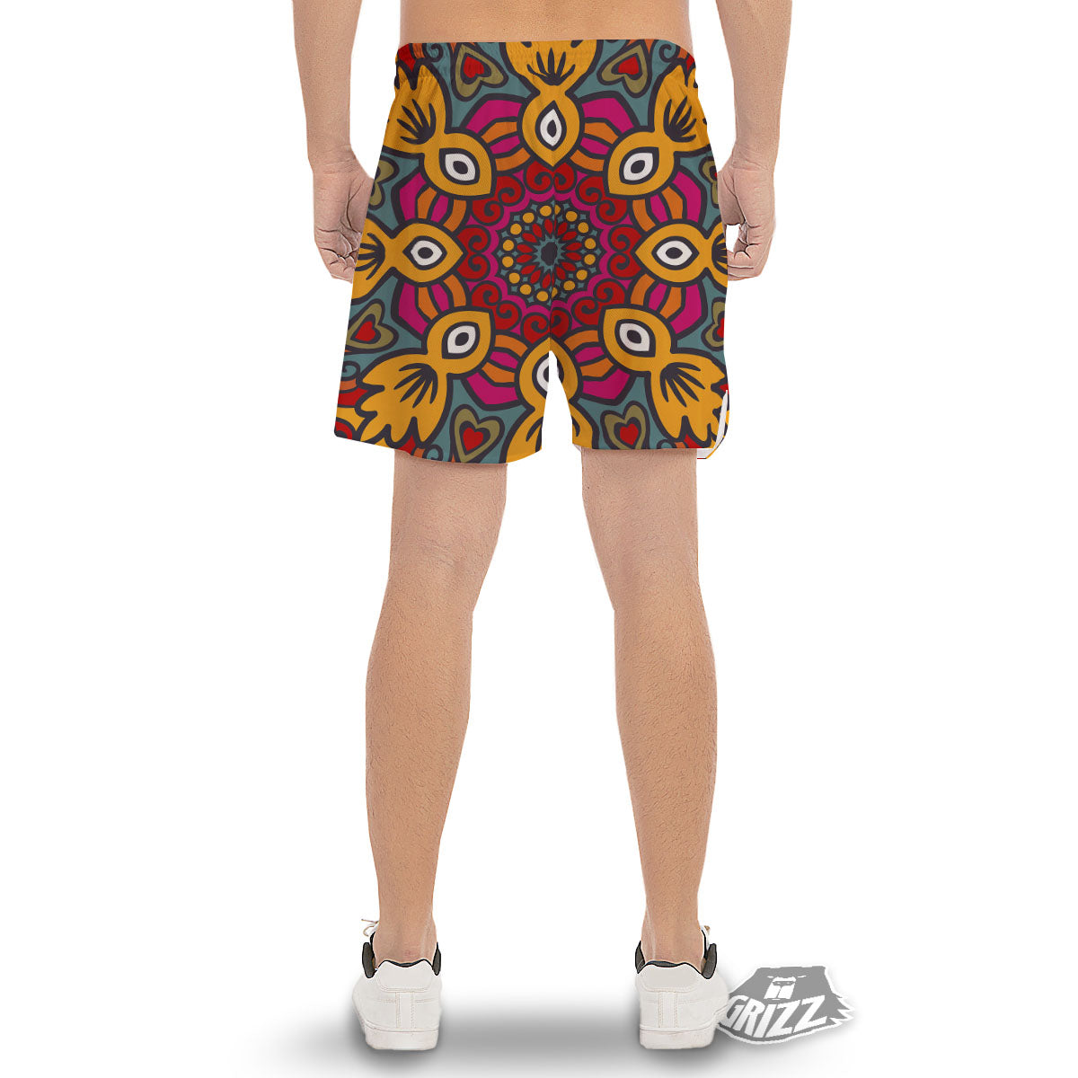 Mandala Bohemian Native Print Pattern Men's Gym Shorts-grizzshop