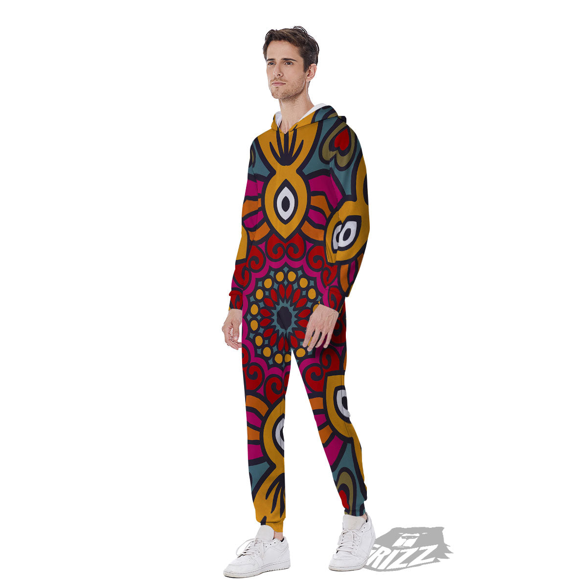 Mandala Bohemian Native Print Pattern Men's Jumpsuit-grizzshop