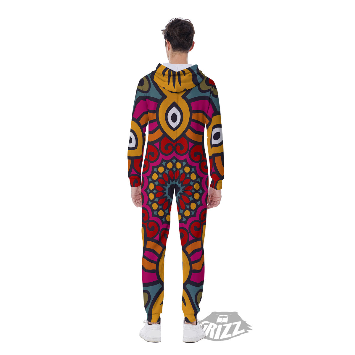 Mandala Bohemian Native Print Pattern Men's Jumpsuit-grizzshop