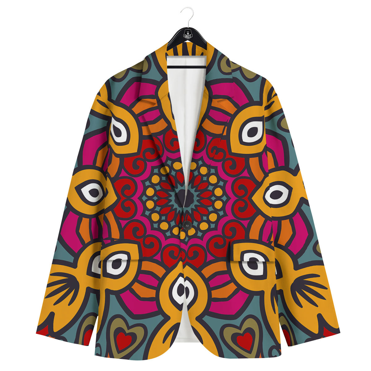 Mandala Bohemian Native Print Pattern Men's Sport Coat-grizzshop