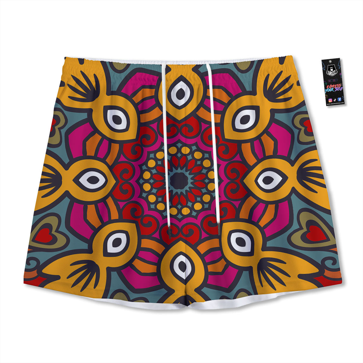 Ladybird Cute Print Pattern Mesh Shorts