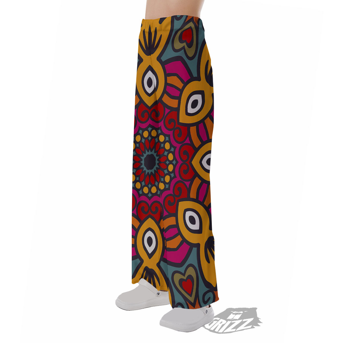 Mandala Bohemian Native Print Pattern Pajama Pants-grizzshop