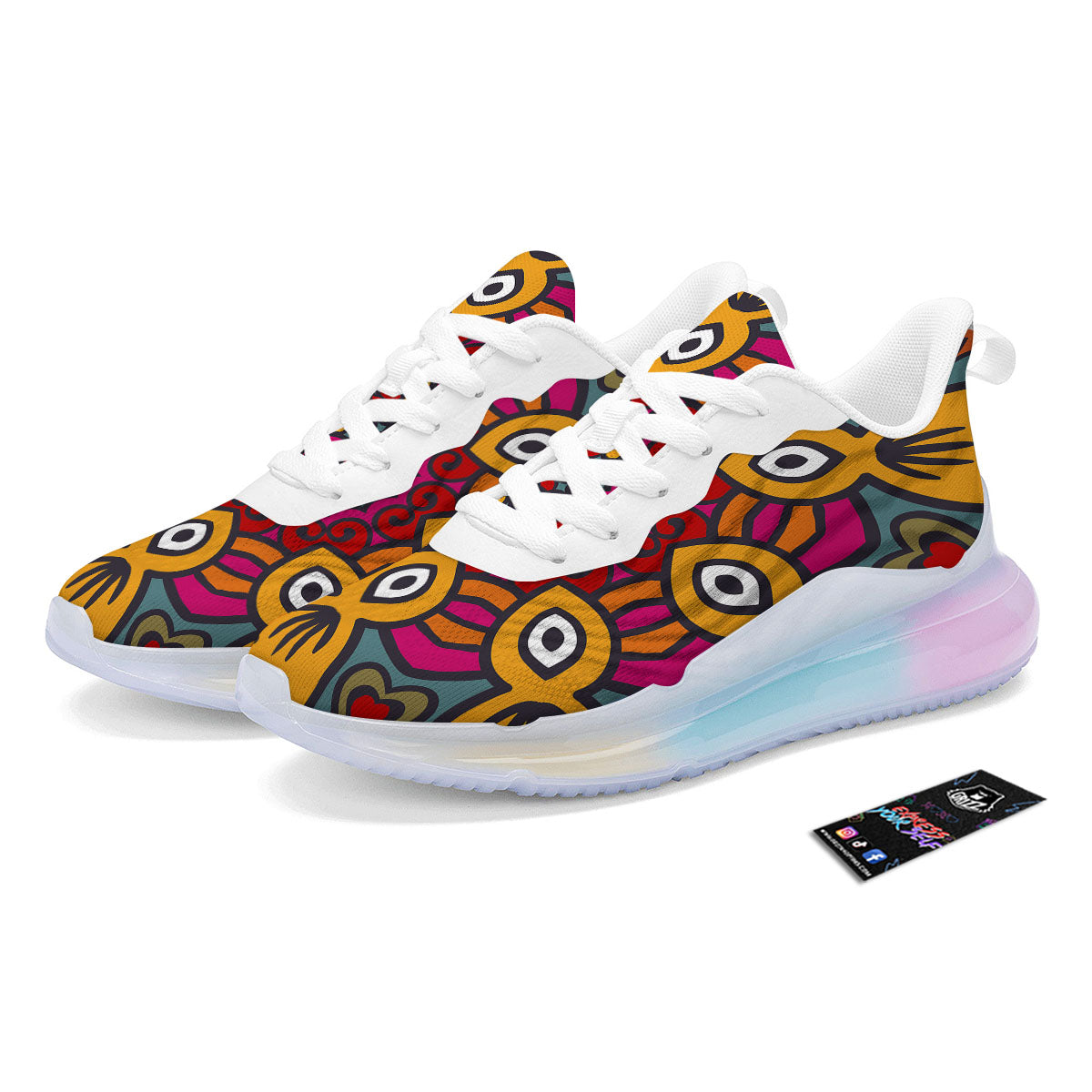 Mandala Bohemian Native Print Pattern Running Sneakers-grizzshop