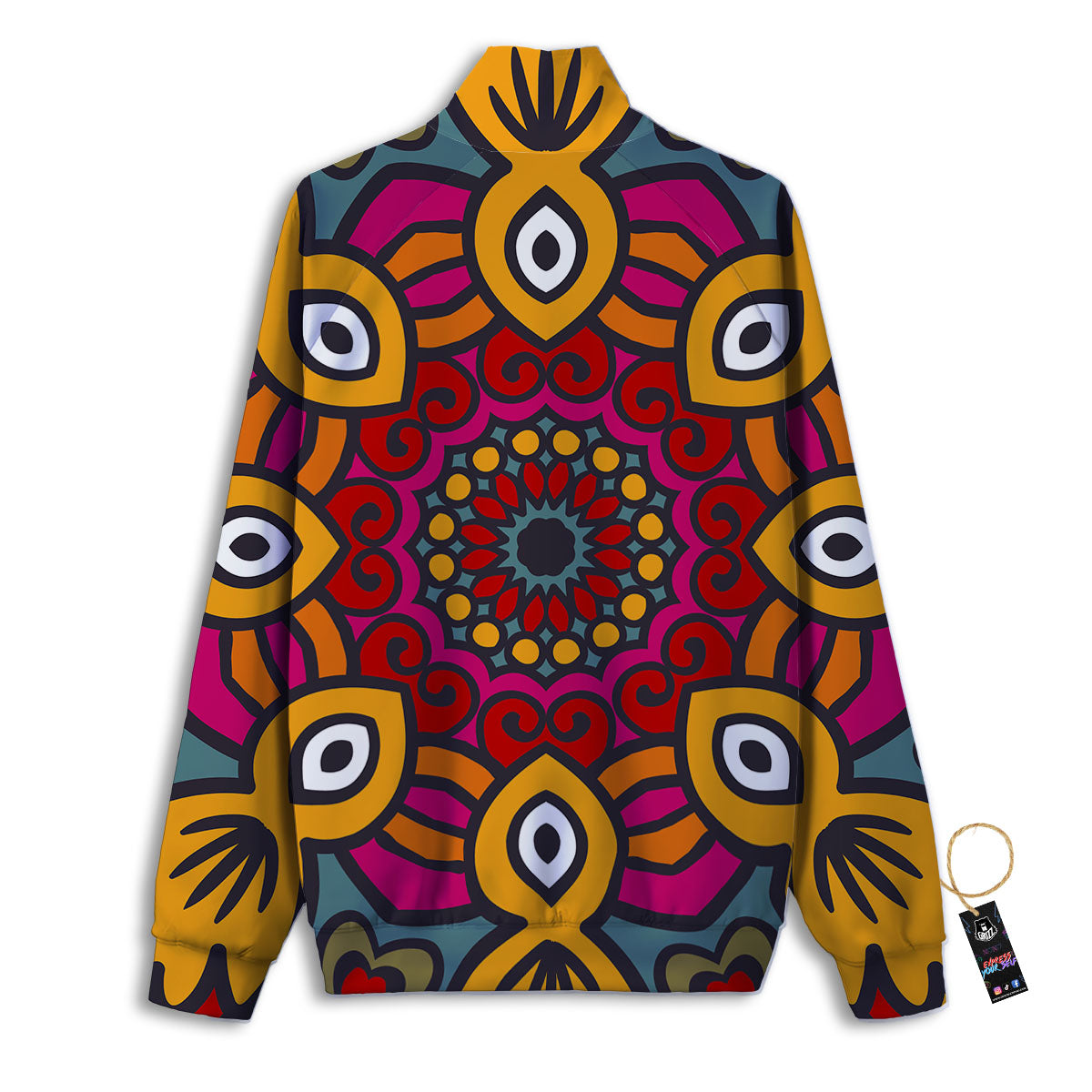 Mandala Bohemian Native Print Pattern Track Jacket-grizzshop