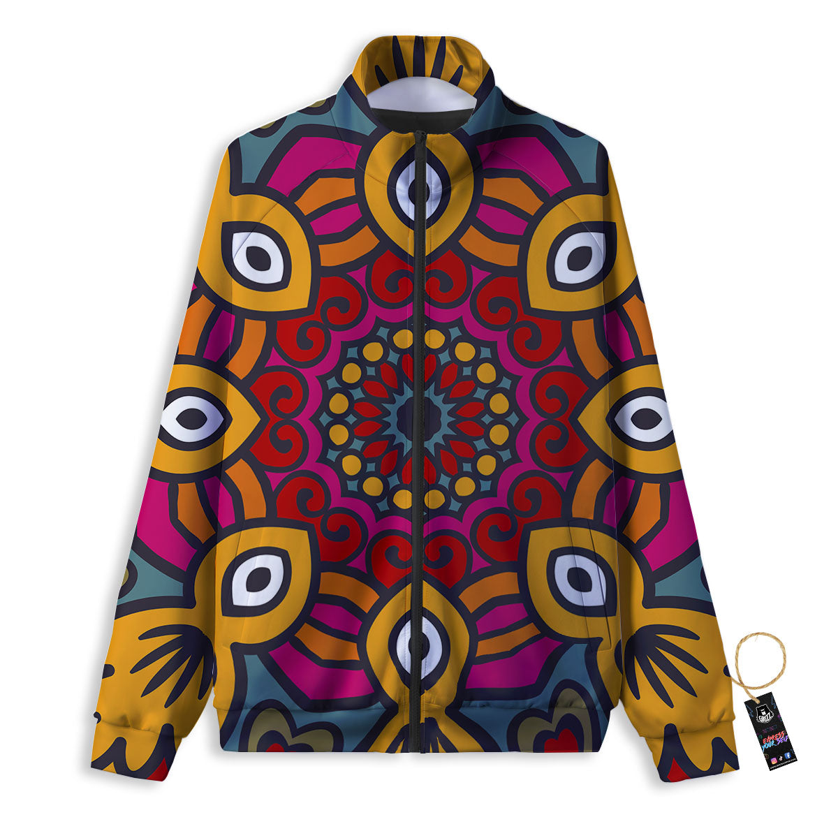 Mandala Bohemian Native Print Pattern Track Jacket-grizzshop
