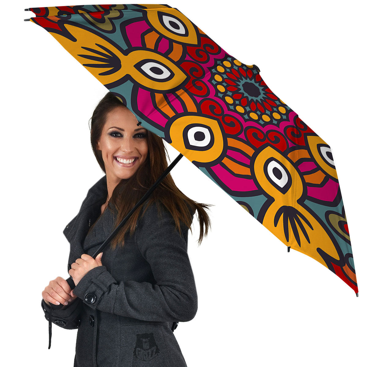 Mandala Bohemian Native Print Pattern Umbrella-grizzshop