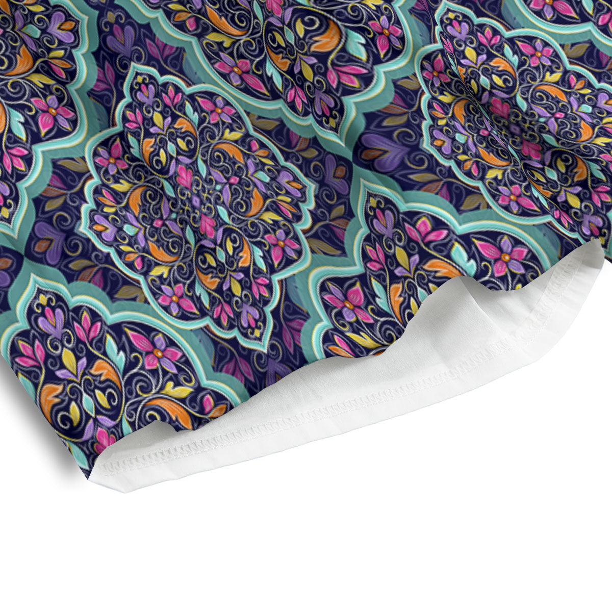 Mandala Bohemian Purple Print Pattern Men's Athletic Shorts