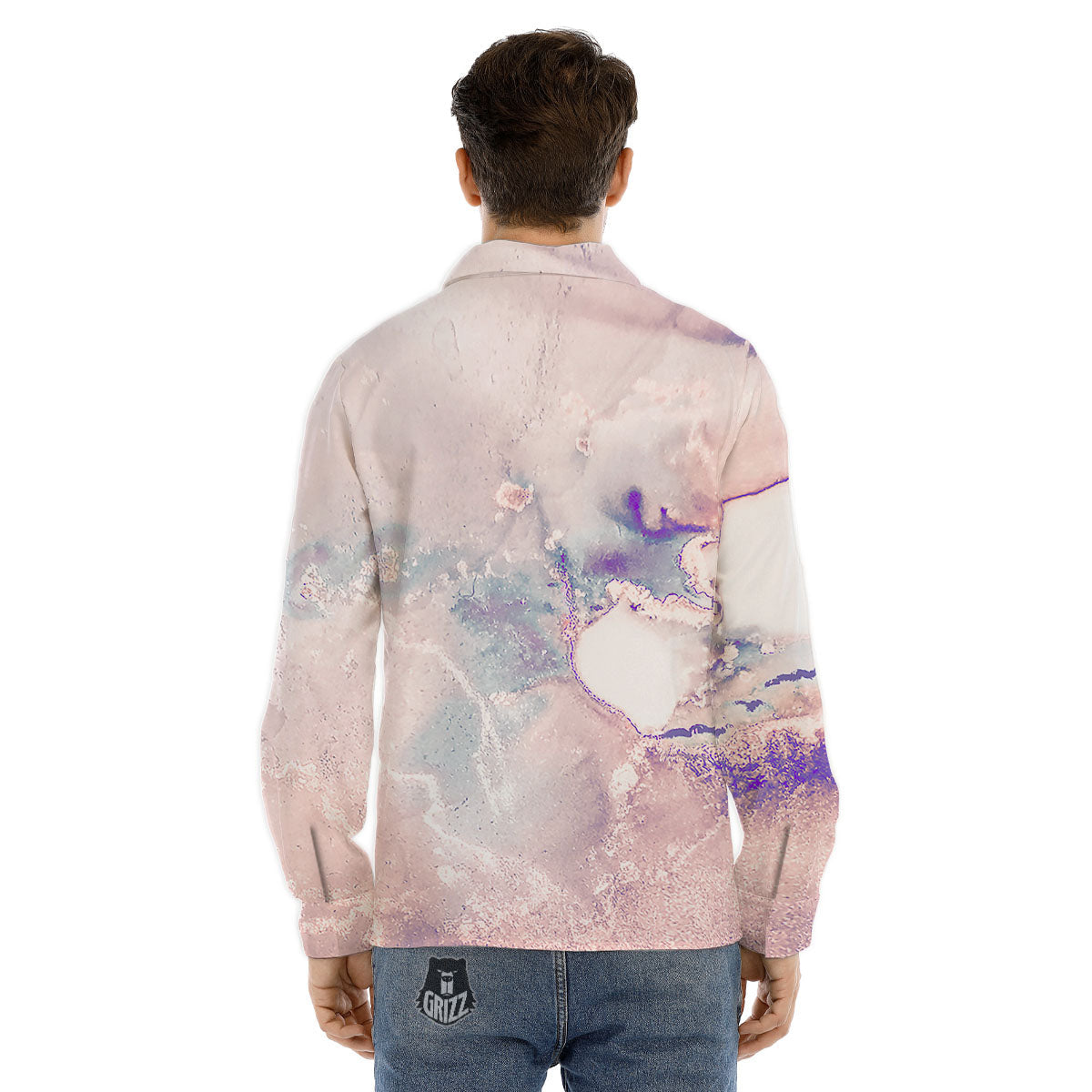Mandala Bohemian Purple Print Pattern Men's Dress Shirts-grizzshop