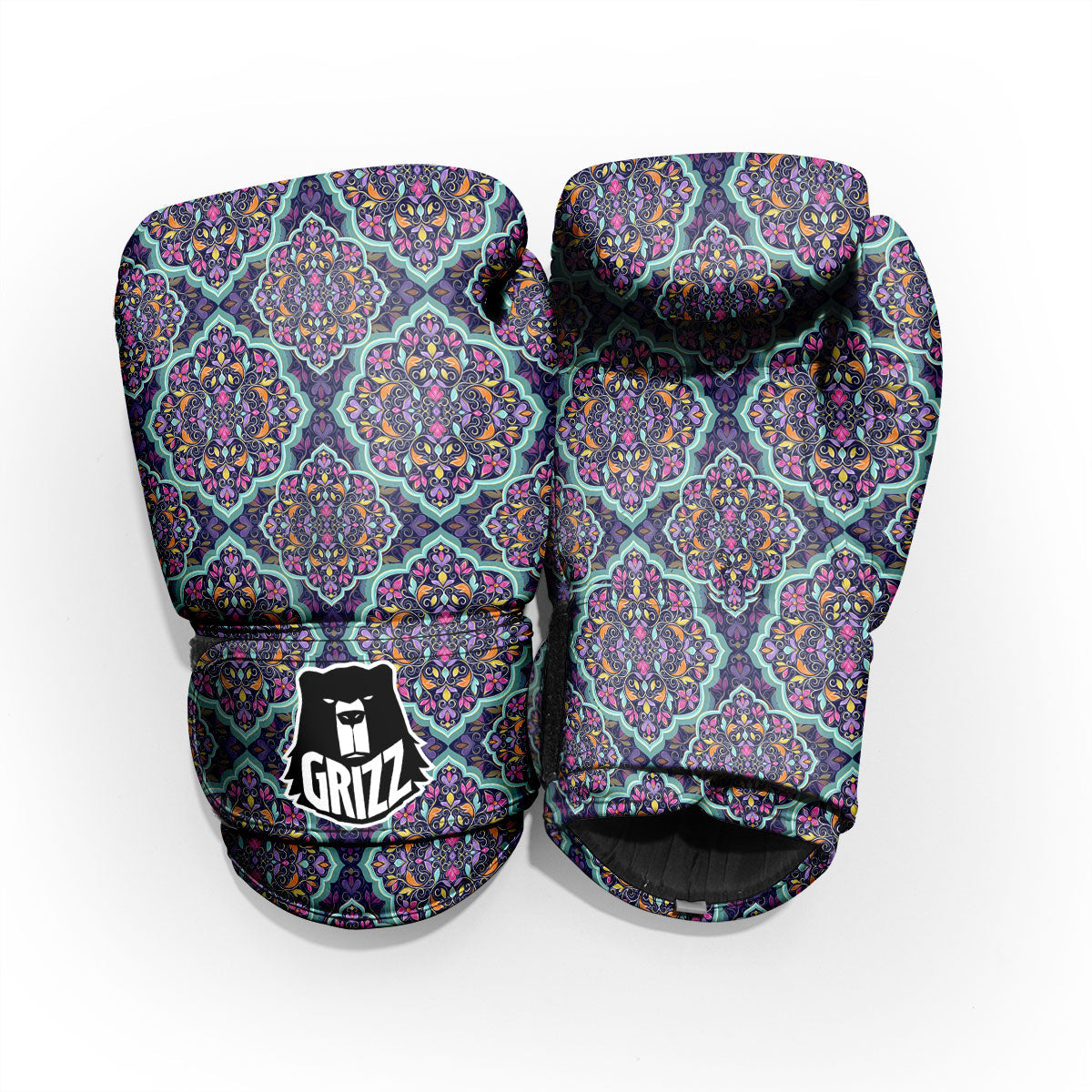 Mandala Bohemian Purple Print Pattern Pro Boxing Glove