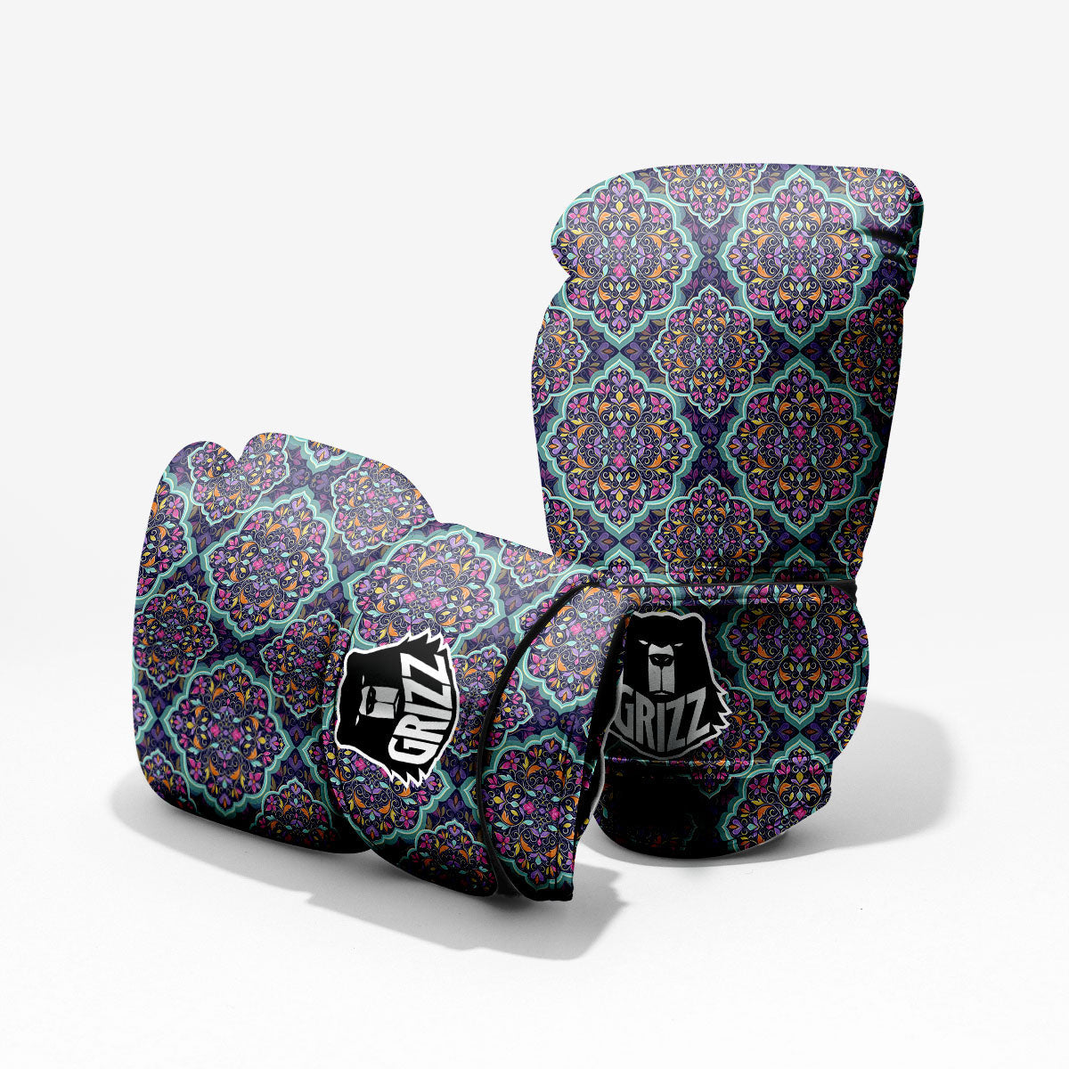 Mandala Bohemian Purple Print Pattern Pro Boxing Glove
