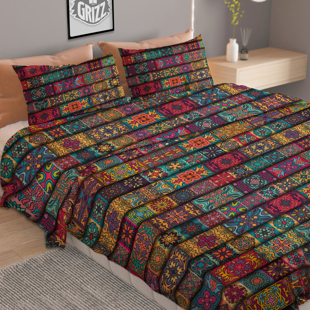 Marble White Smoke Print Duvet Cover Bedding Set