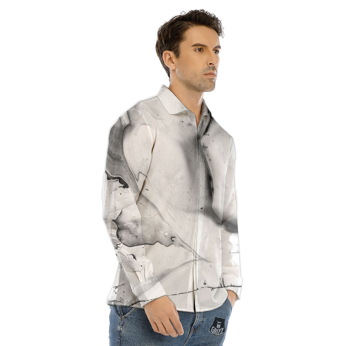 Mandala Bohemian Rectangle Print Pattern Men's Dress Shirts-grizzshop