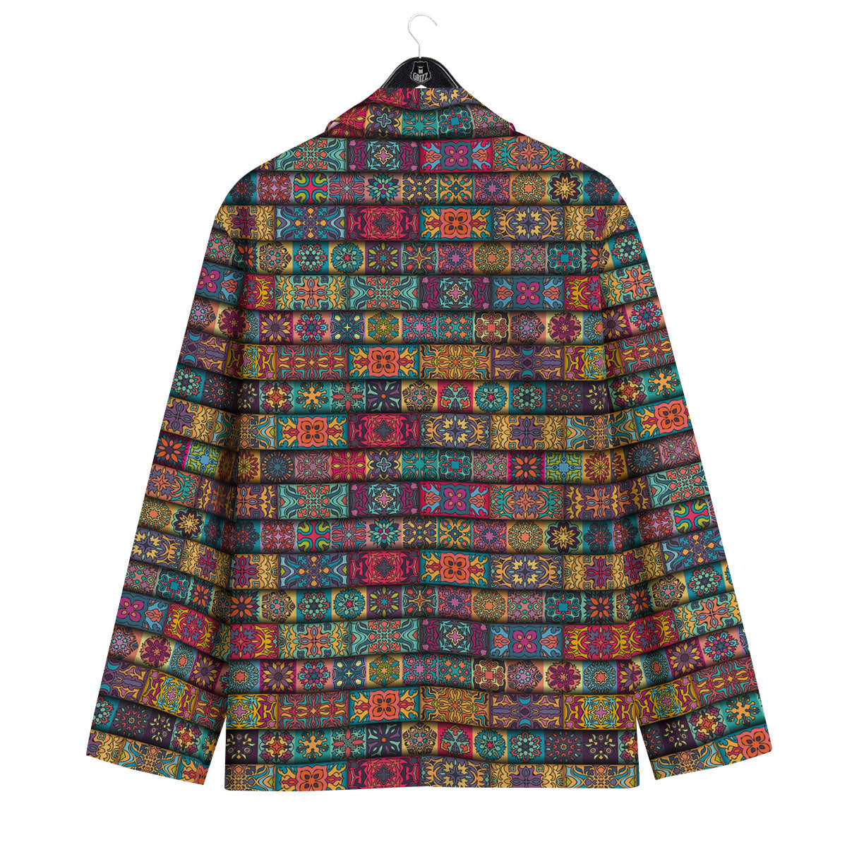 Mandala Bohemian Rectangle Print Pattern Men's Sport Coat-grizzshop