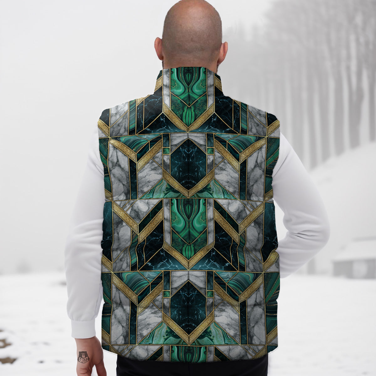 Mandala  Boho Bohemian Pattern Print Down Vest