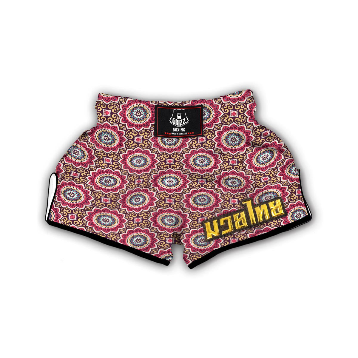 Mandala Boho Bohemian Pattern Print Muay Thai Boxing Shorts-grizzshop