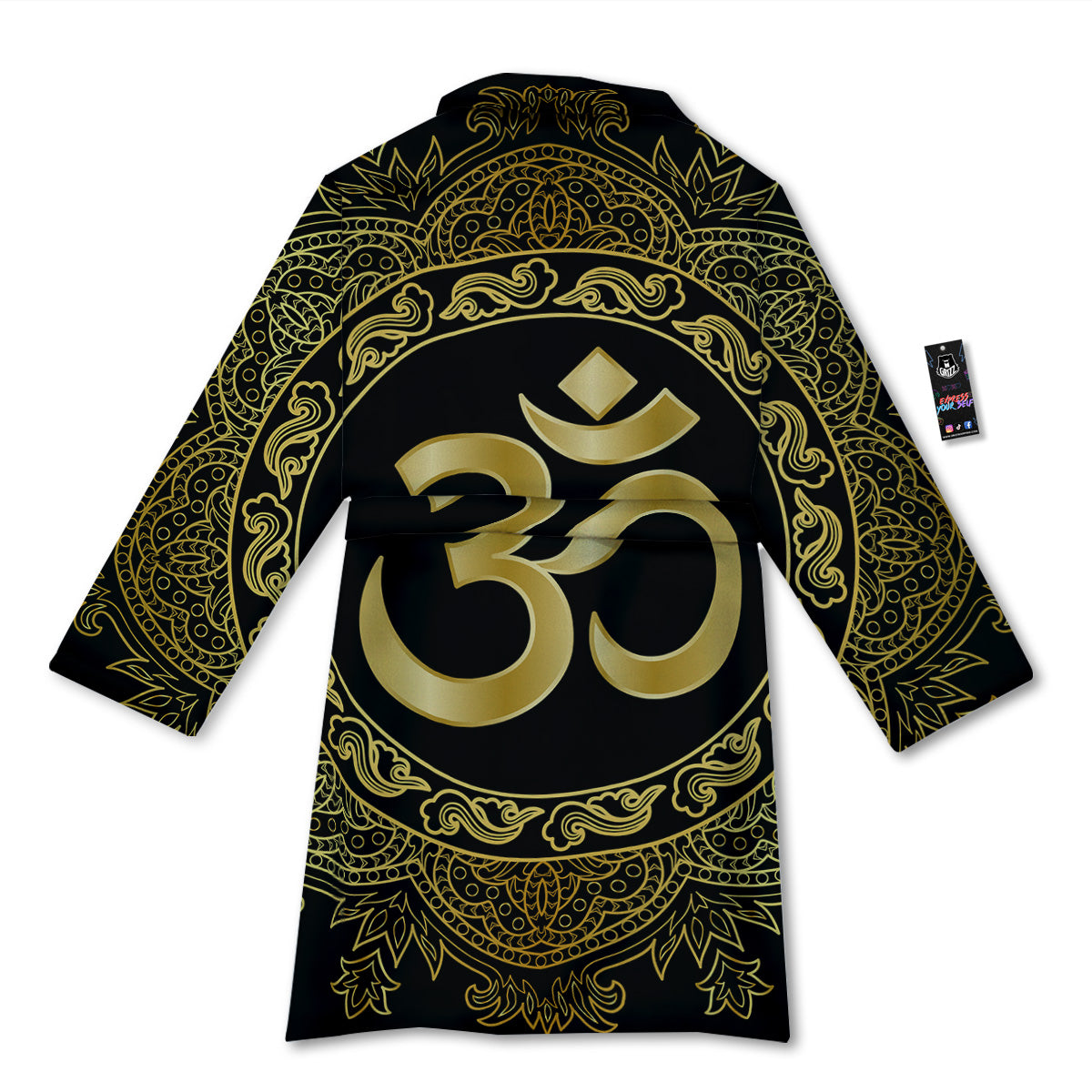 Mandala Boho Om Print Bathrobe-grizzshop