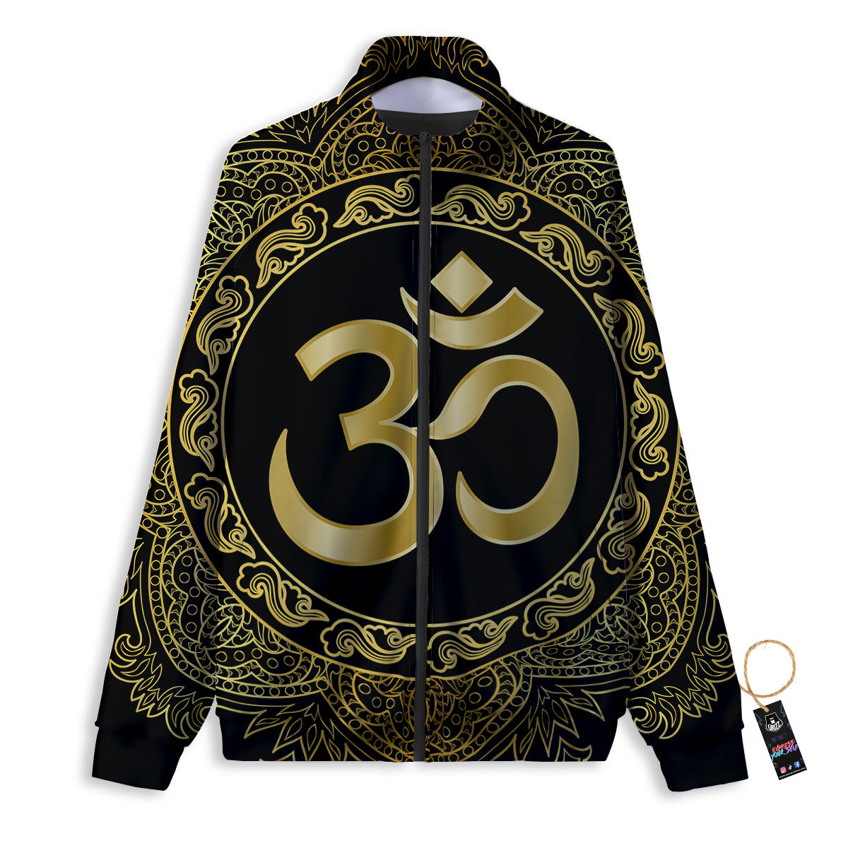Mandala Boho Om Print Track Jacket-grizzshop