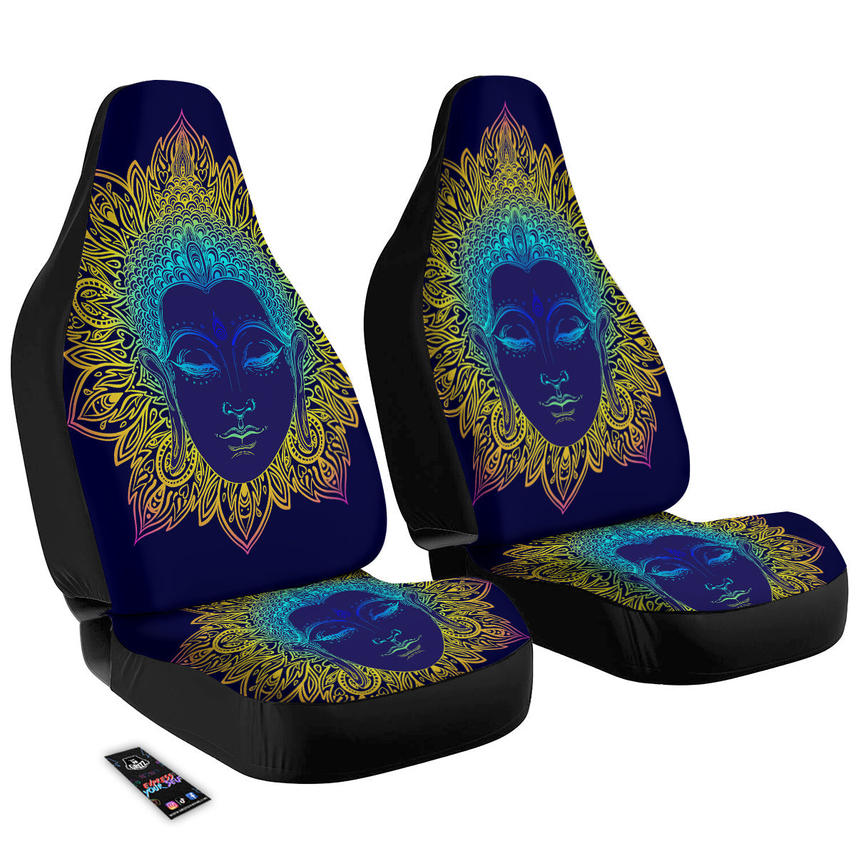 Mandala Buddha Colorful Print Car Seat Covers-grizzshop