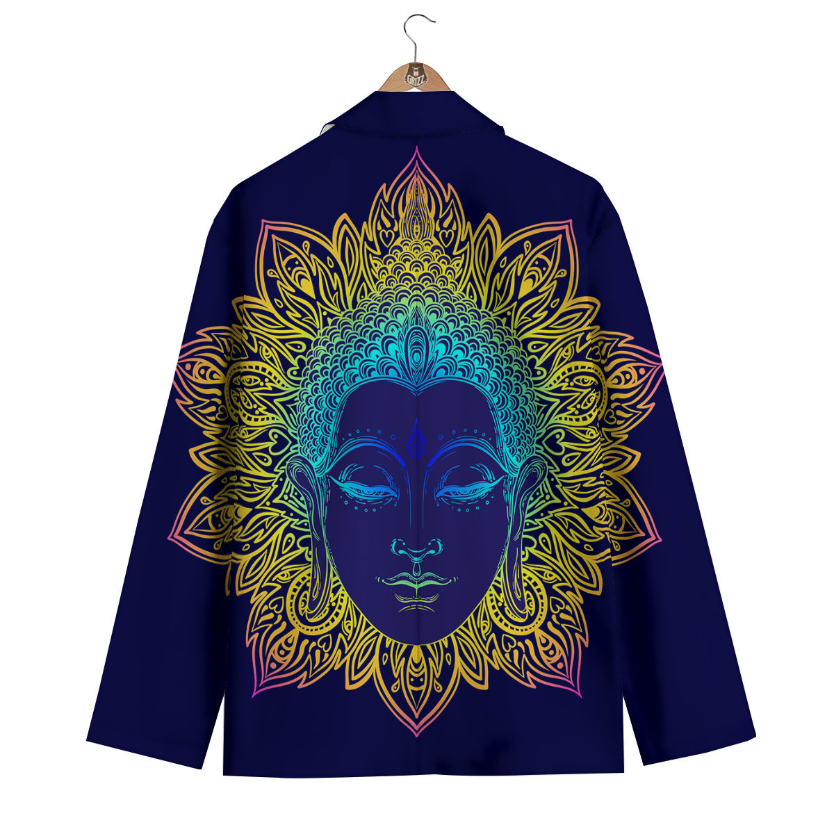 Mandala Buddha Colorful Print Men's Blazer-grizzshop