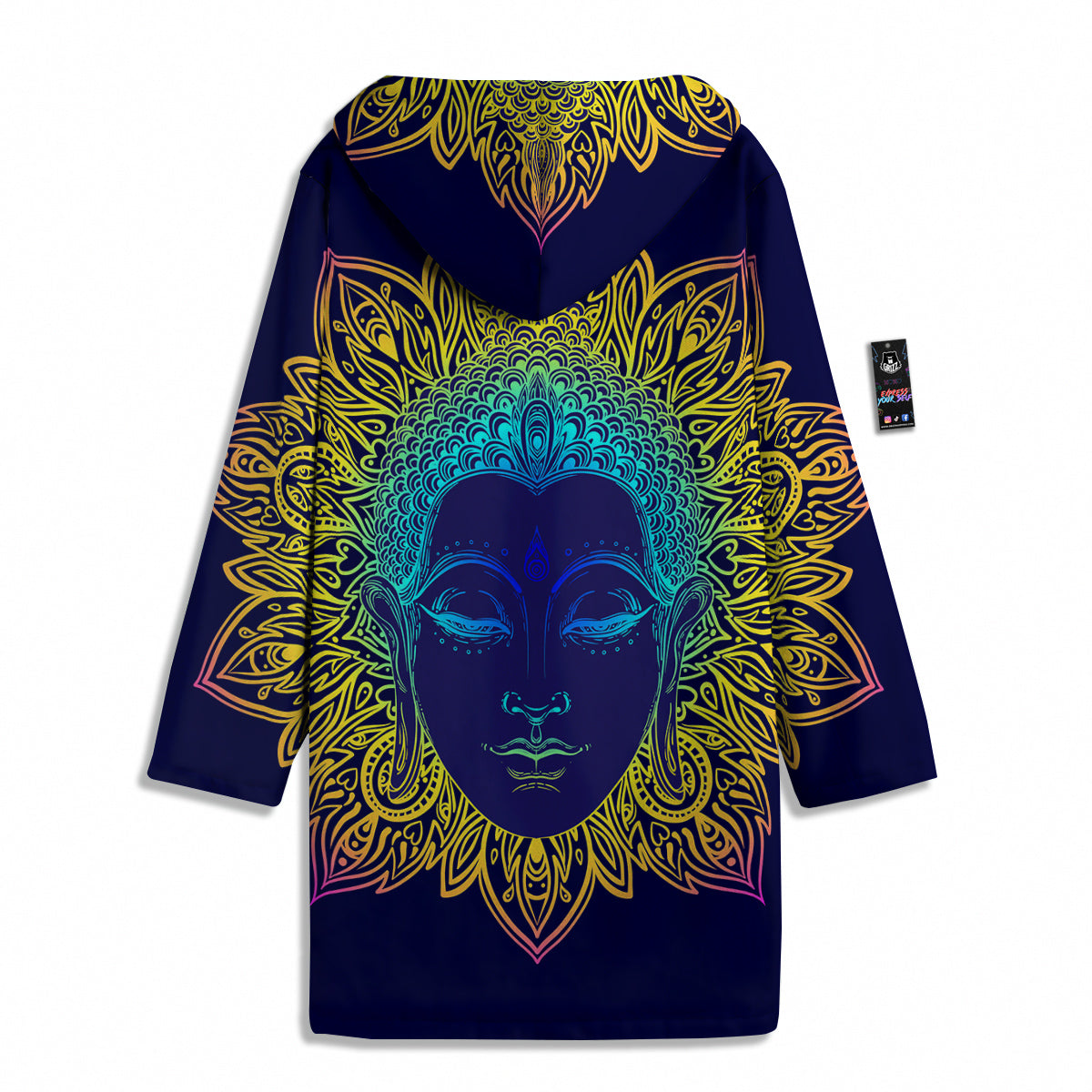 Mandala Buddha Colorful Print Men's Windbreaker Jacket-grizzshop