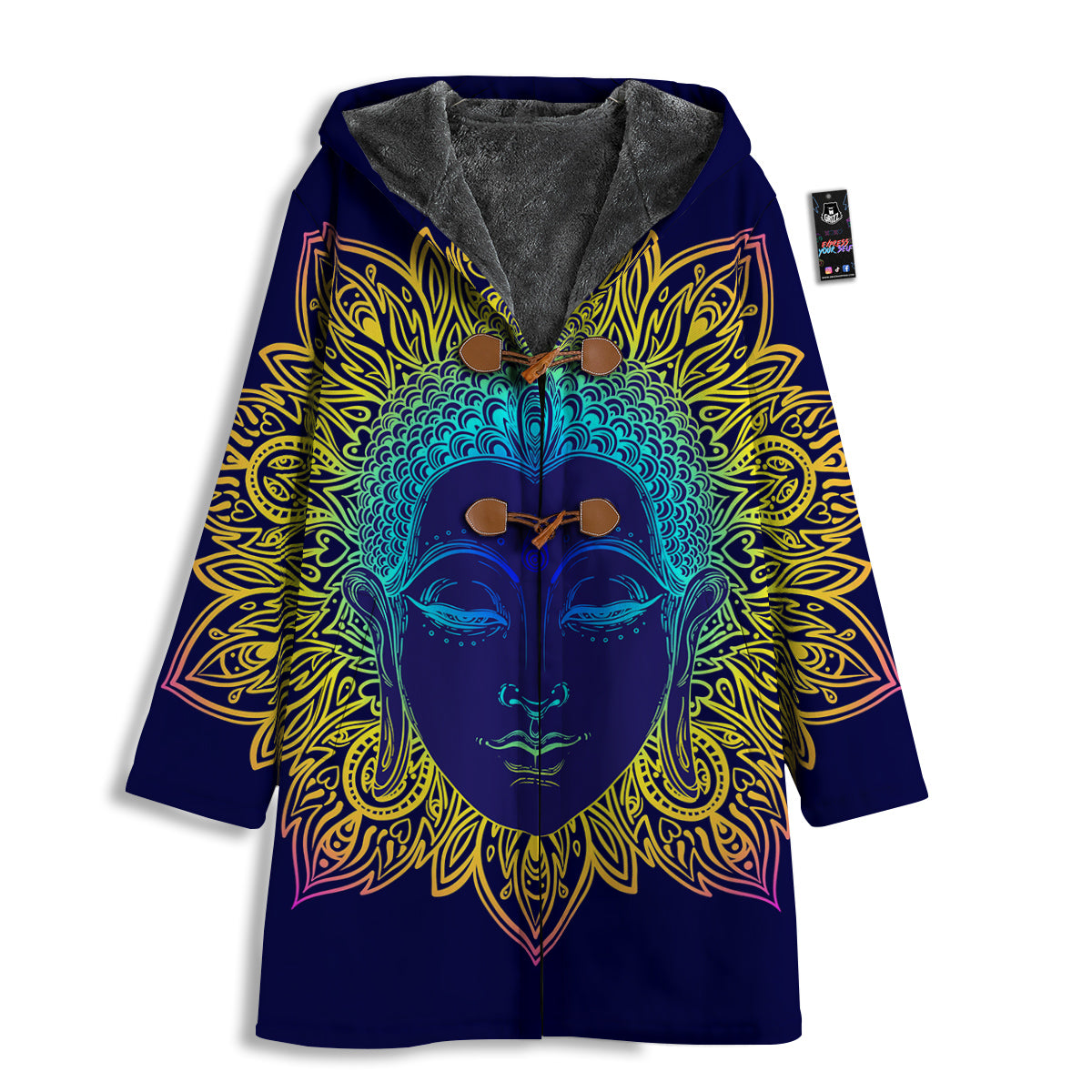Mandala Buddha Colorful Print Men's Windbreaker Jacket-grizzshop
